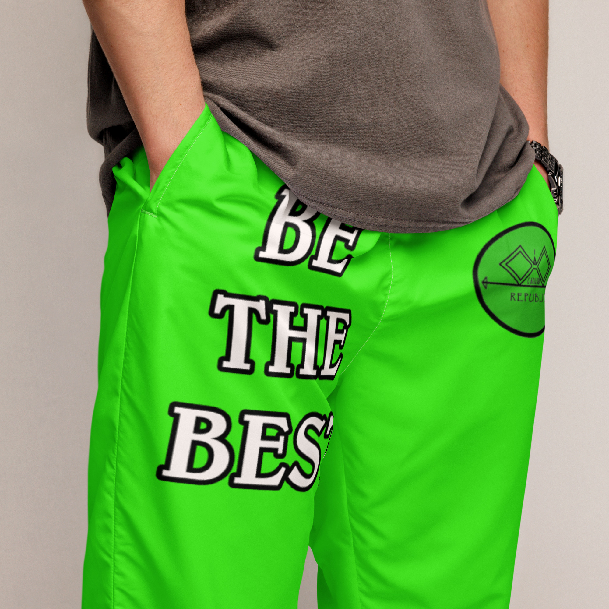G Bound Republic Green Unisex Track Pants - Image 8