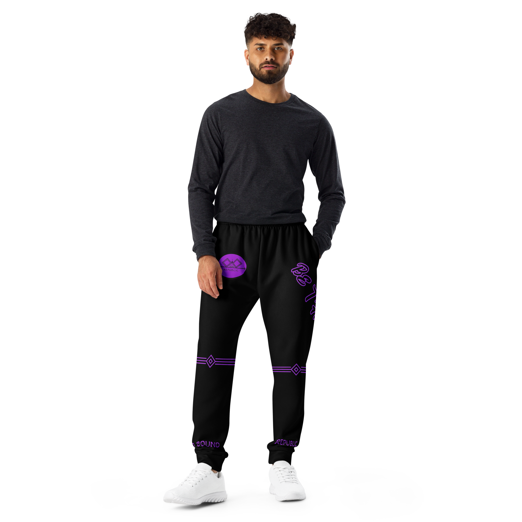 G Bound Republic Purple Logo Men's Joggers