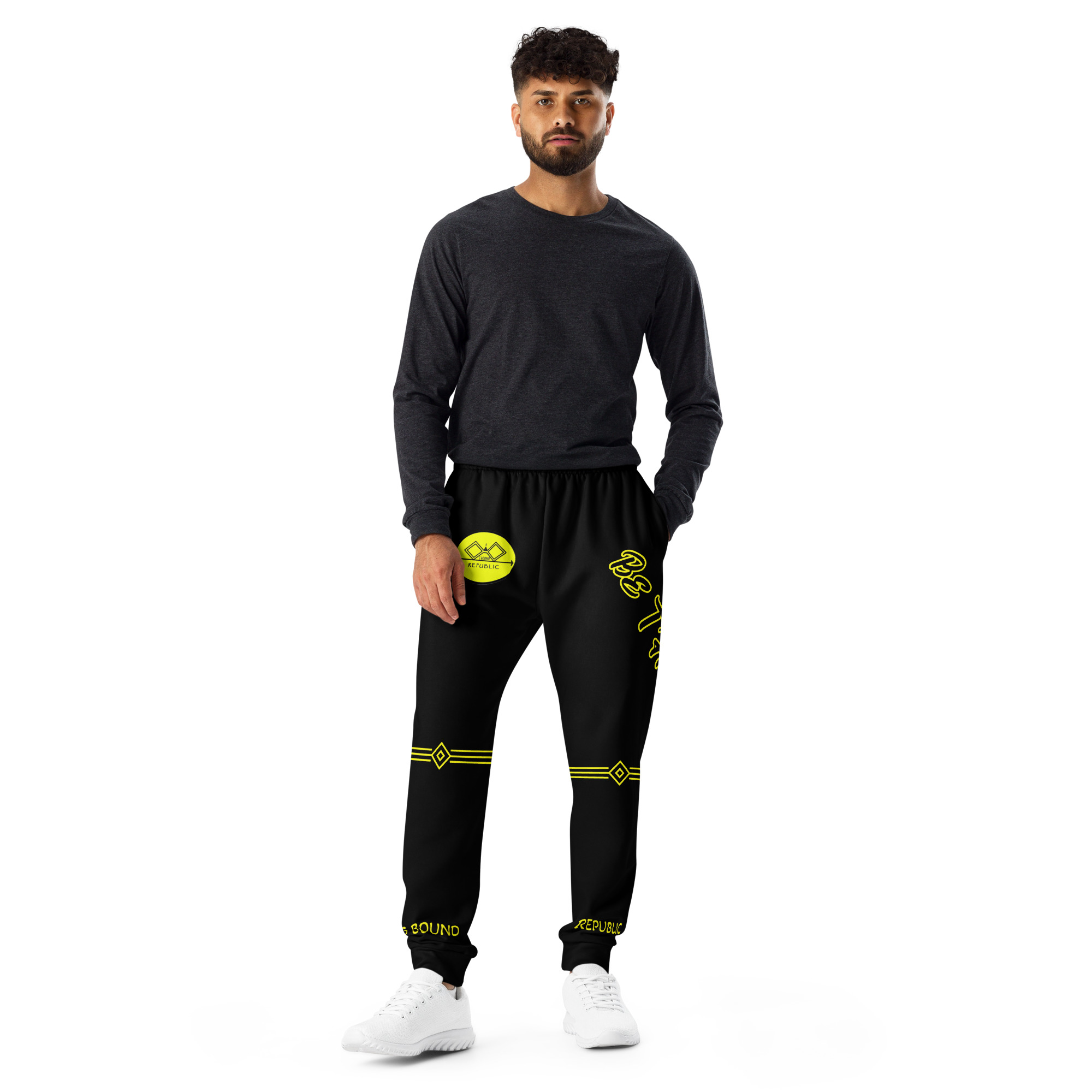 G Bound Republic Yellow Logo Men's Joggers
