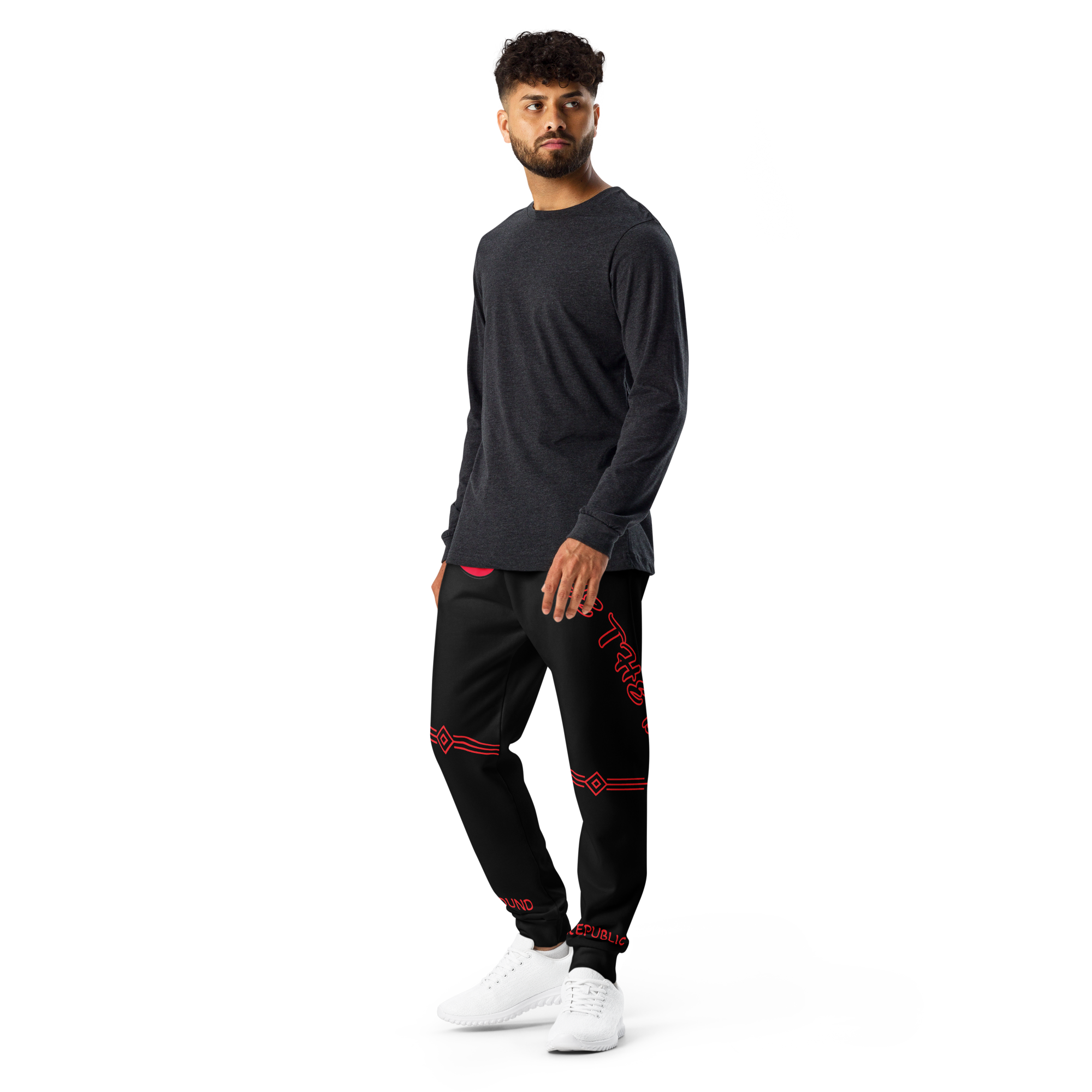 G Bound Republic Red Logo Men's Joggers - Image 3