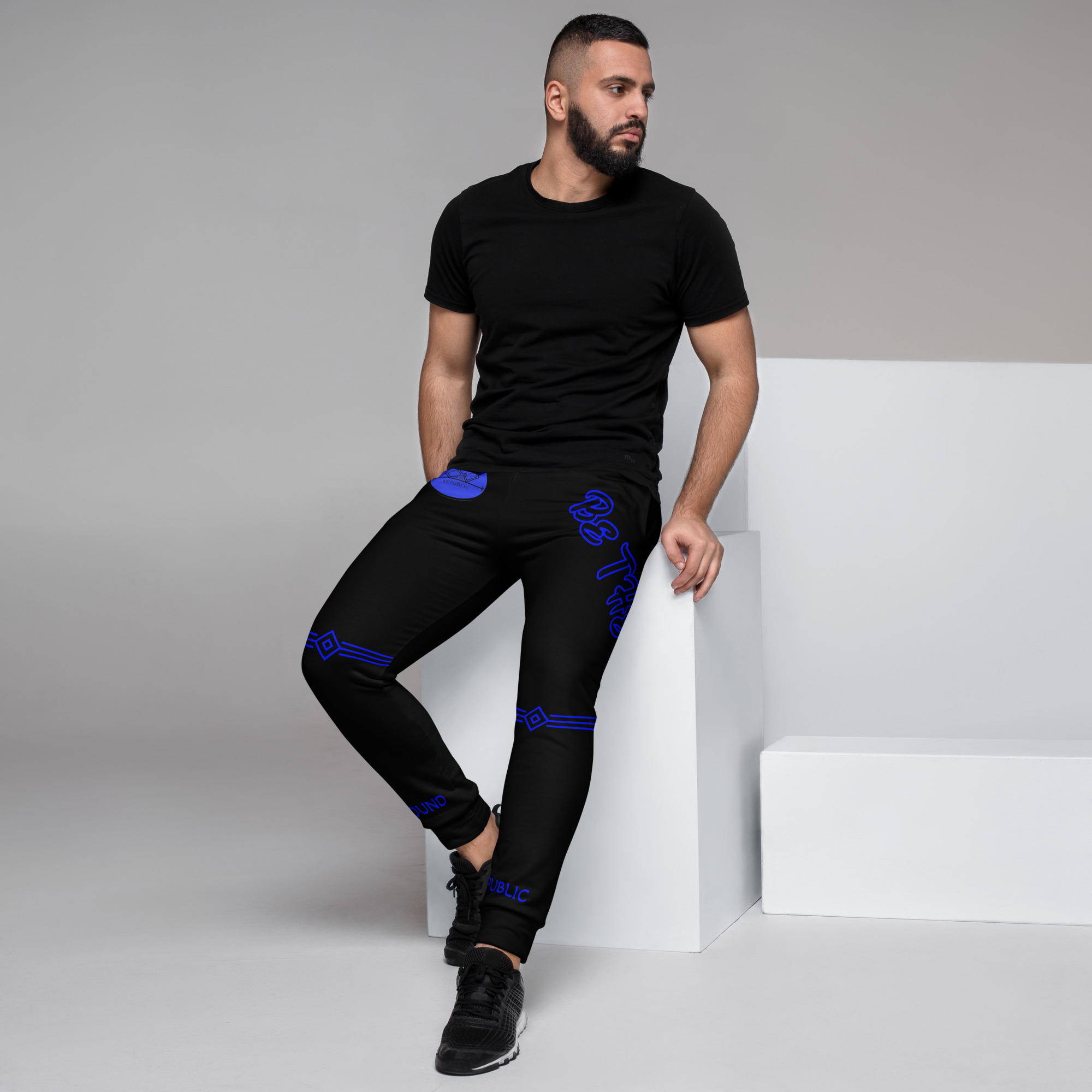 G Bound Republic Blue Logo Men's Joggers - Image 4