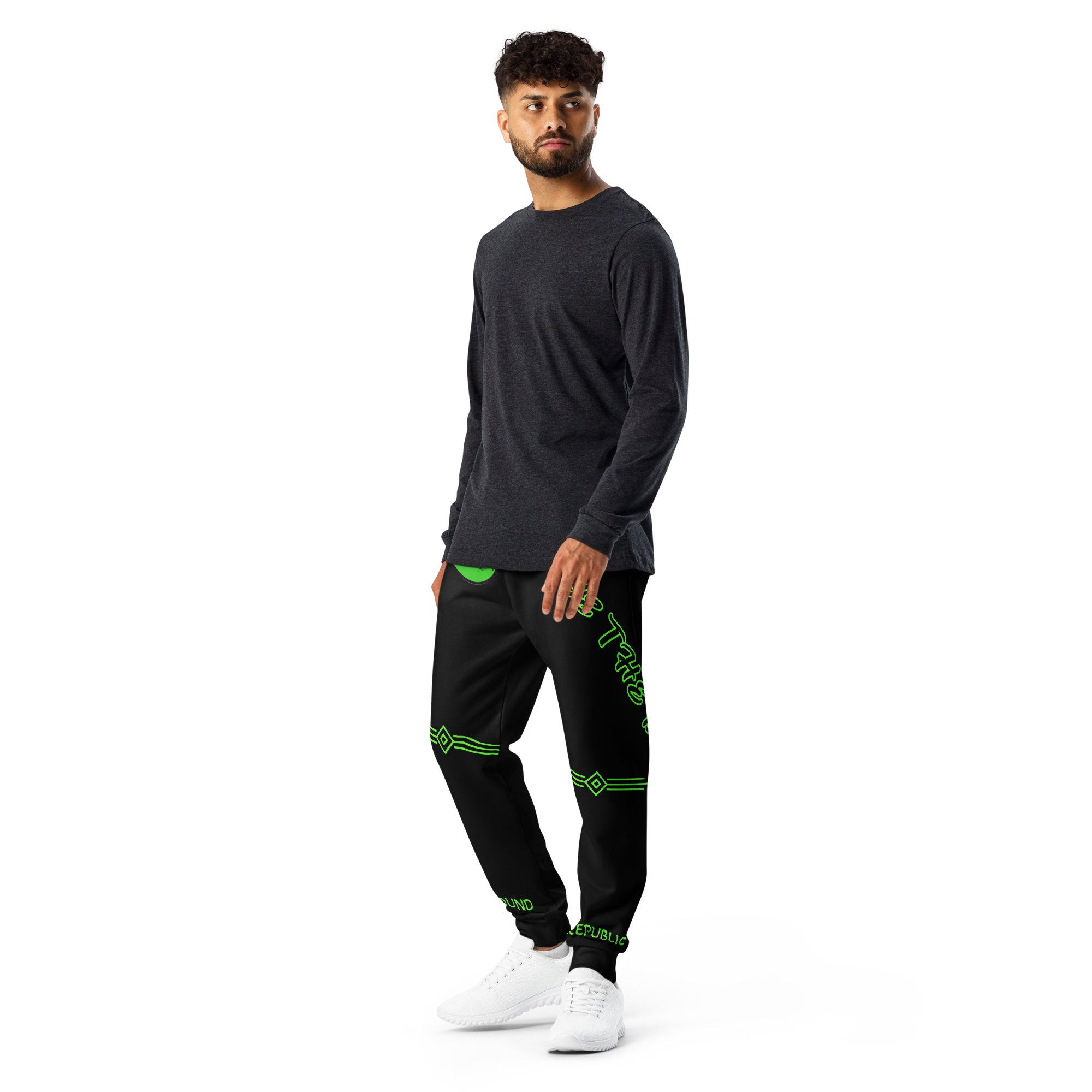 G Bound Republic Green Logo Men's Joggers - Image 8