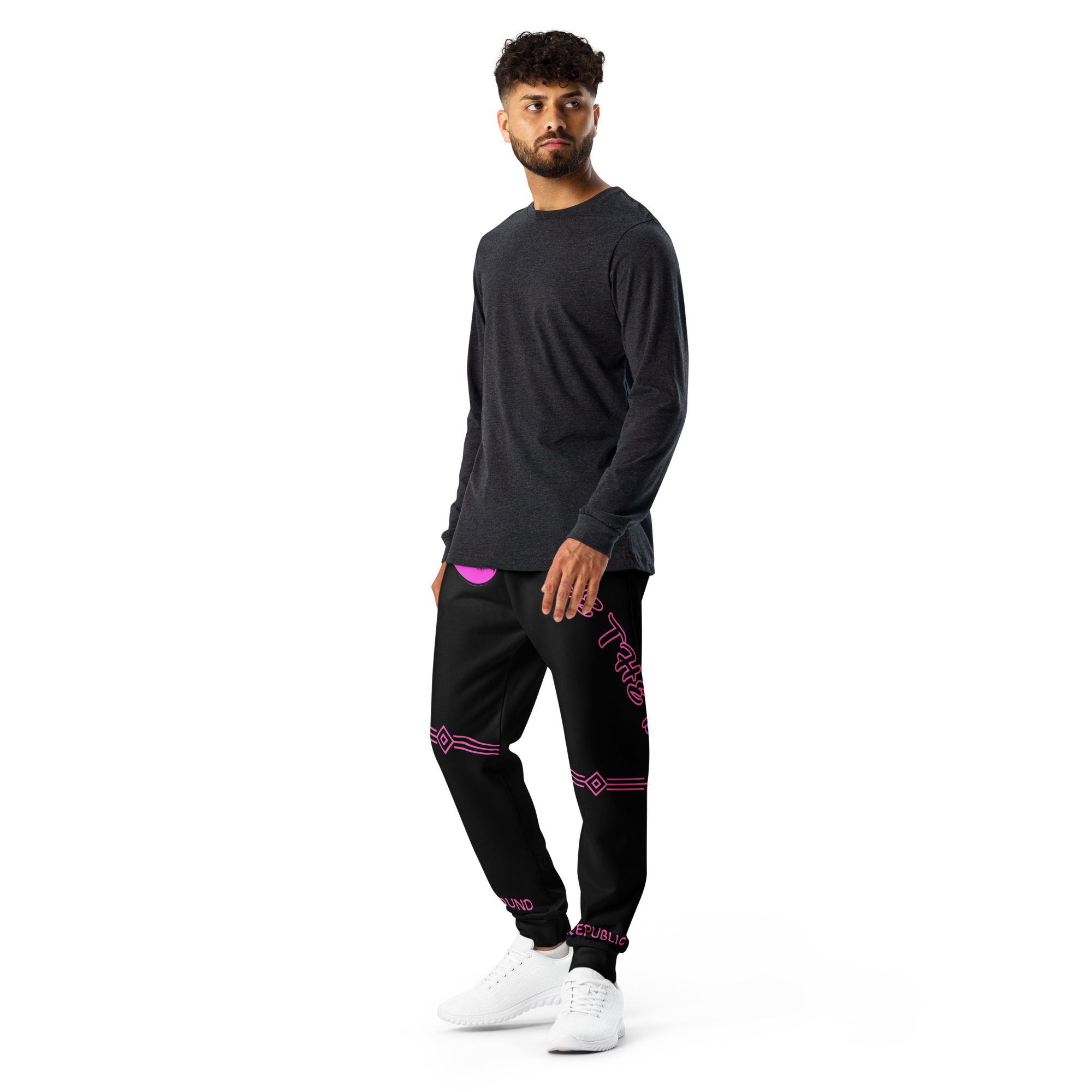 G Bound Republic Pink Logo Men's Joggers - Image 10