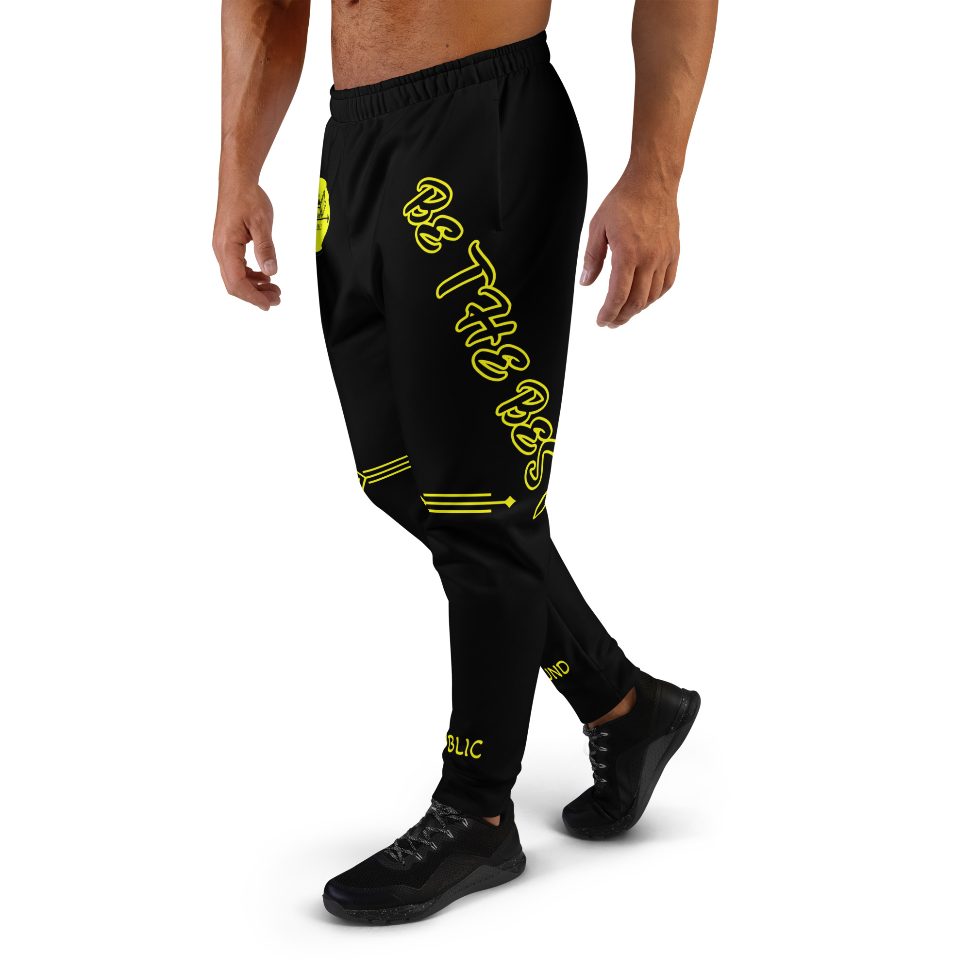 G Bound Republic Yellow Logo Men's Joggers - Image 8