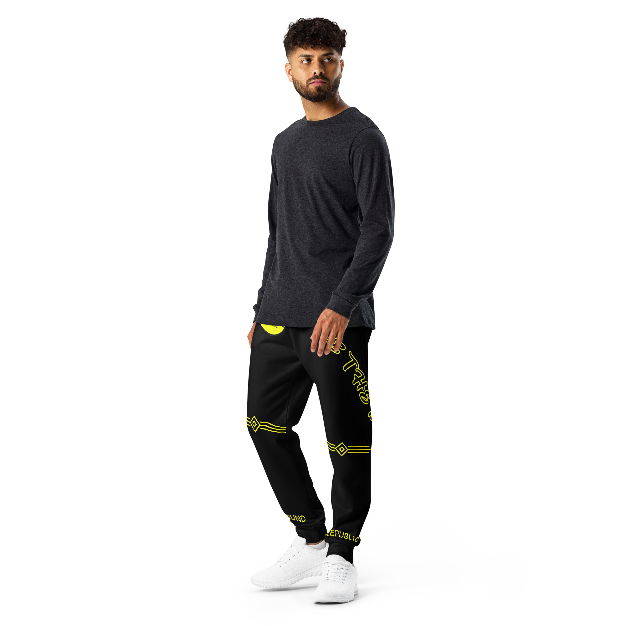 G Bound Republic Yellow Logo Men's Joggers - Image 10