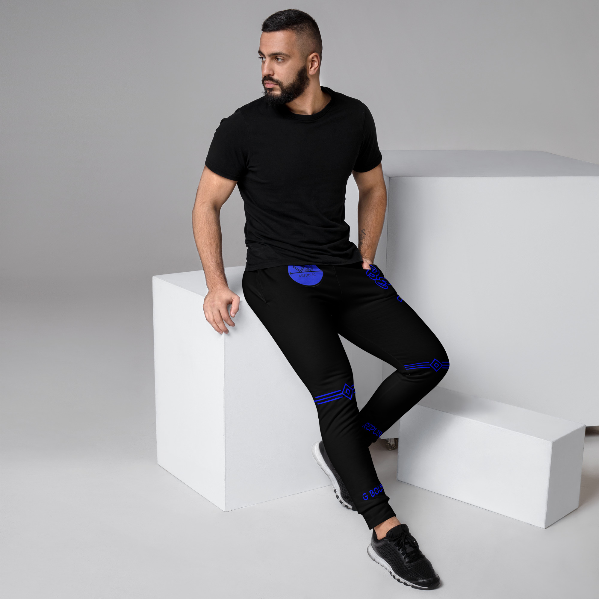 G Bound Republic Blue Logo Men's Joggers - Image 3