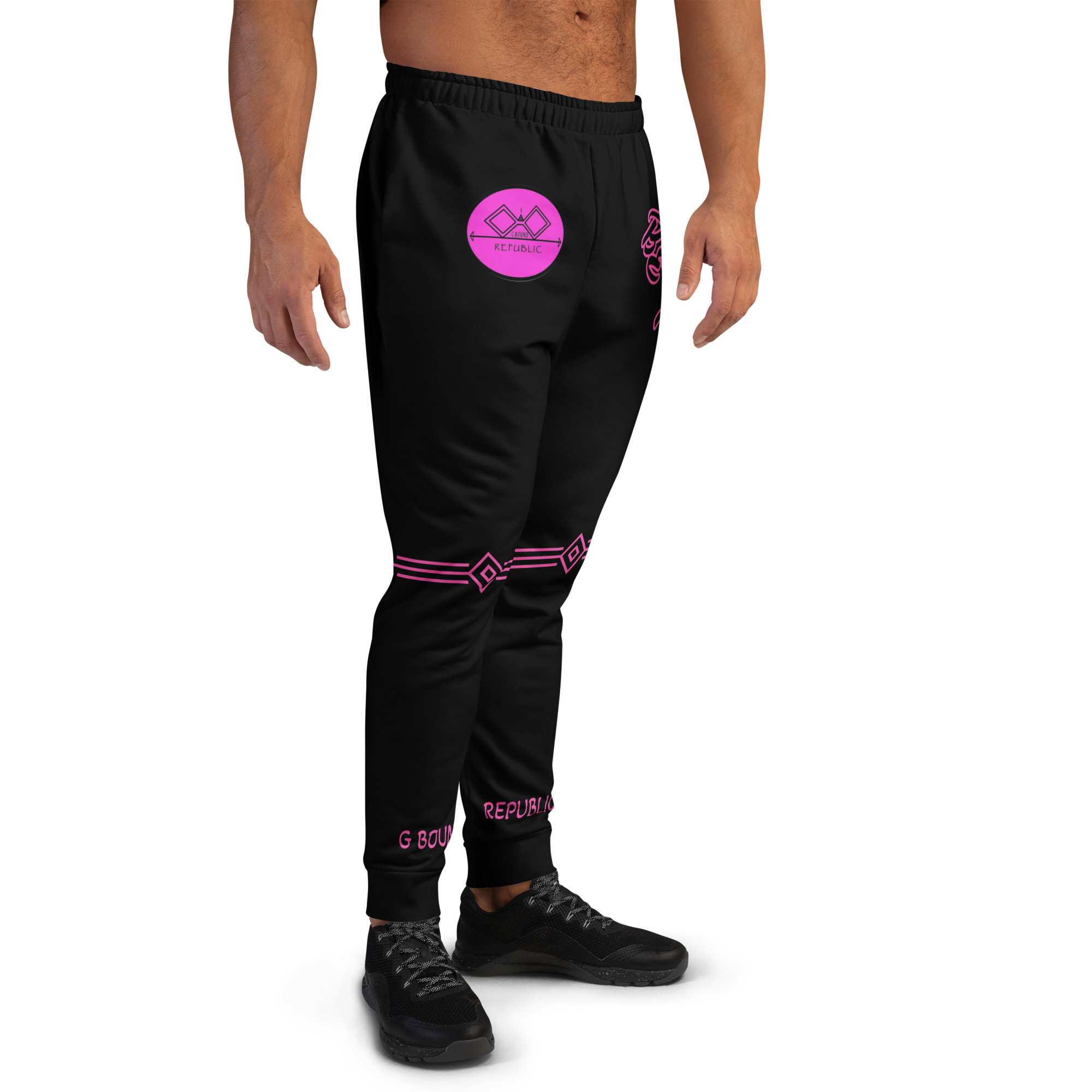 G Bound Republic Pink Logo Men's Joggers - Image 8