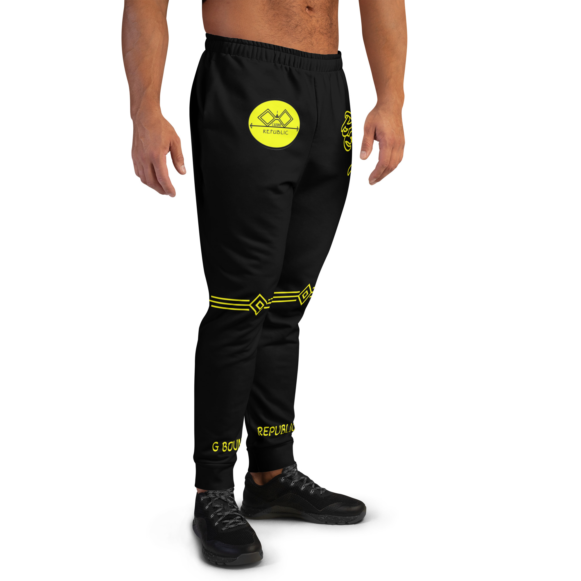 G Bound Republic Yellow Logo Men's Joggers - Image 5