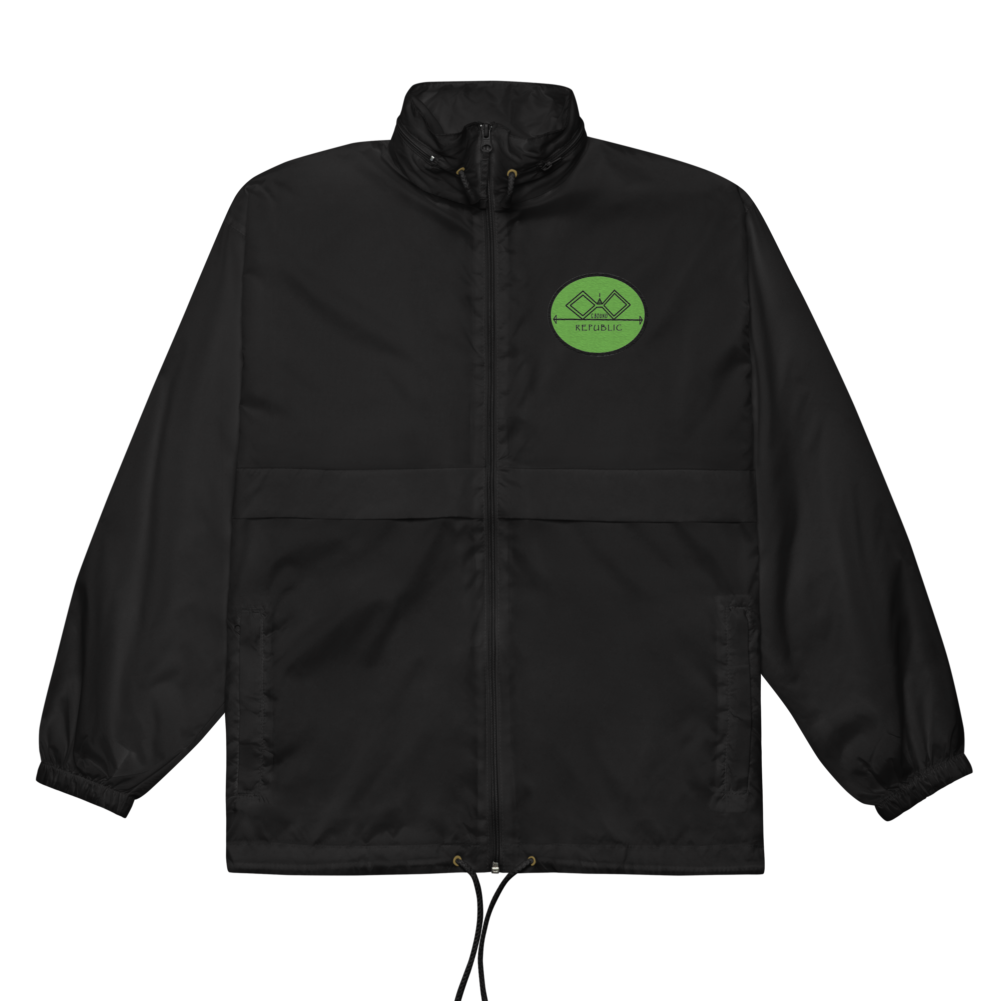 G Bound Republic Green Unisex Windbreaker - Image 4
