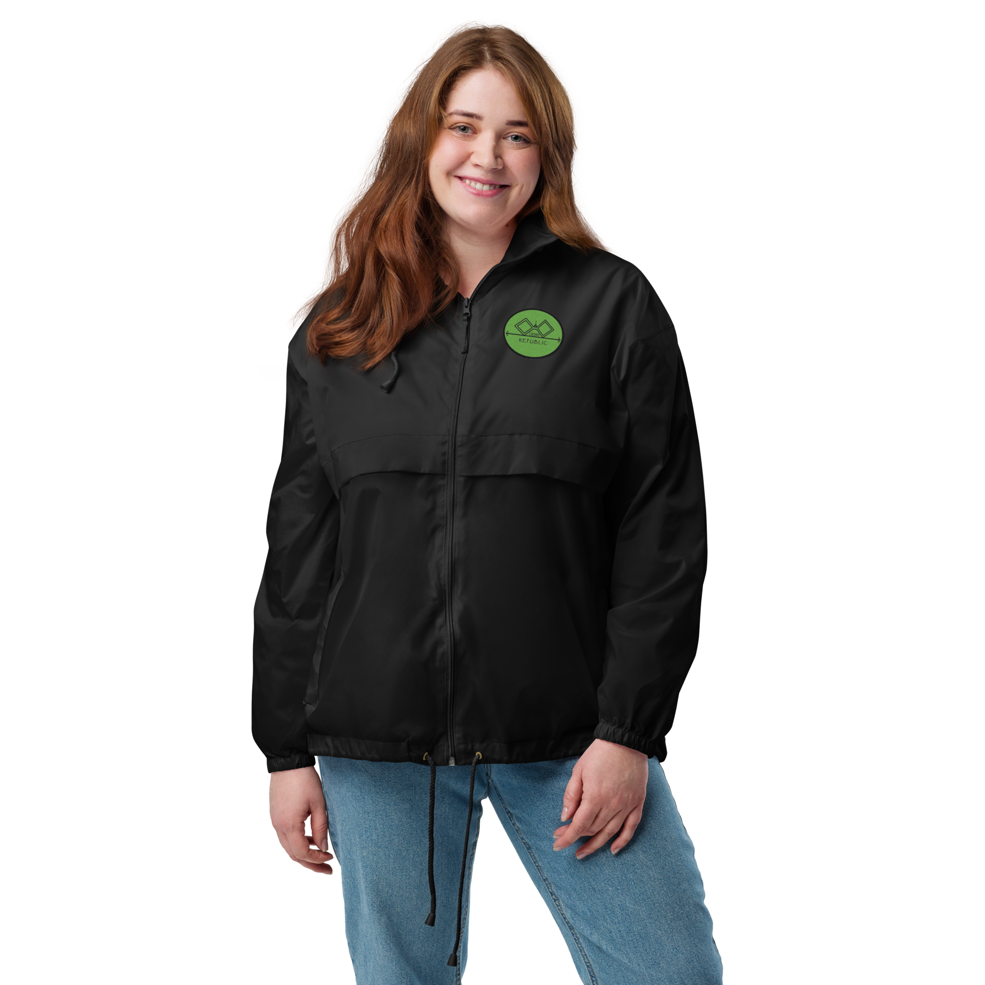 G Bound Republic Green Unisex Windbreaker - Image 5