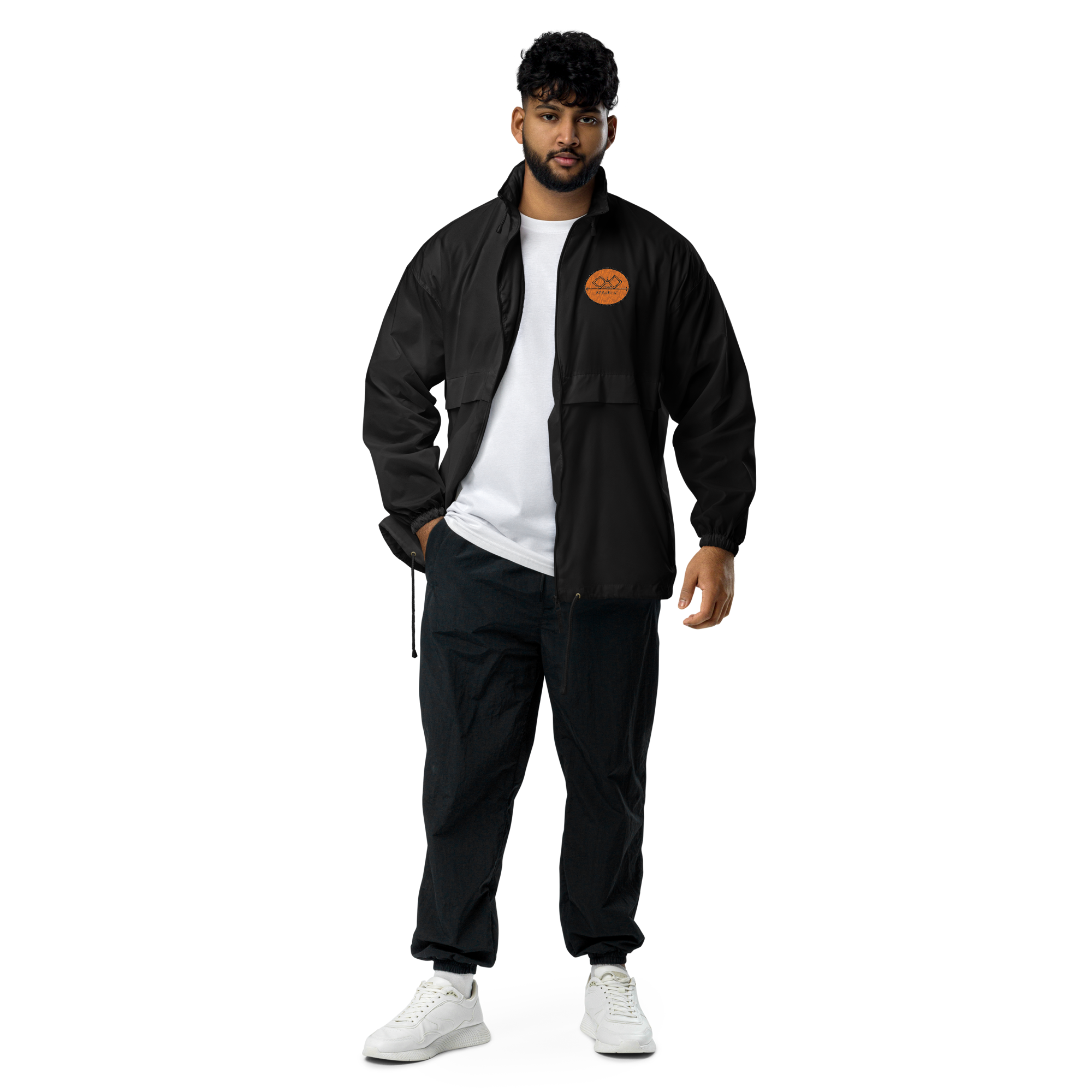 G Bound Republic Orange Unisex Windbreaker - Image 3