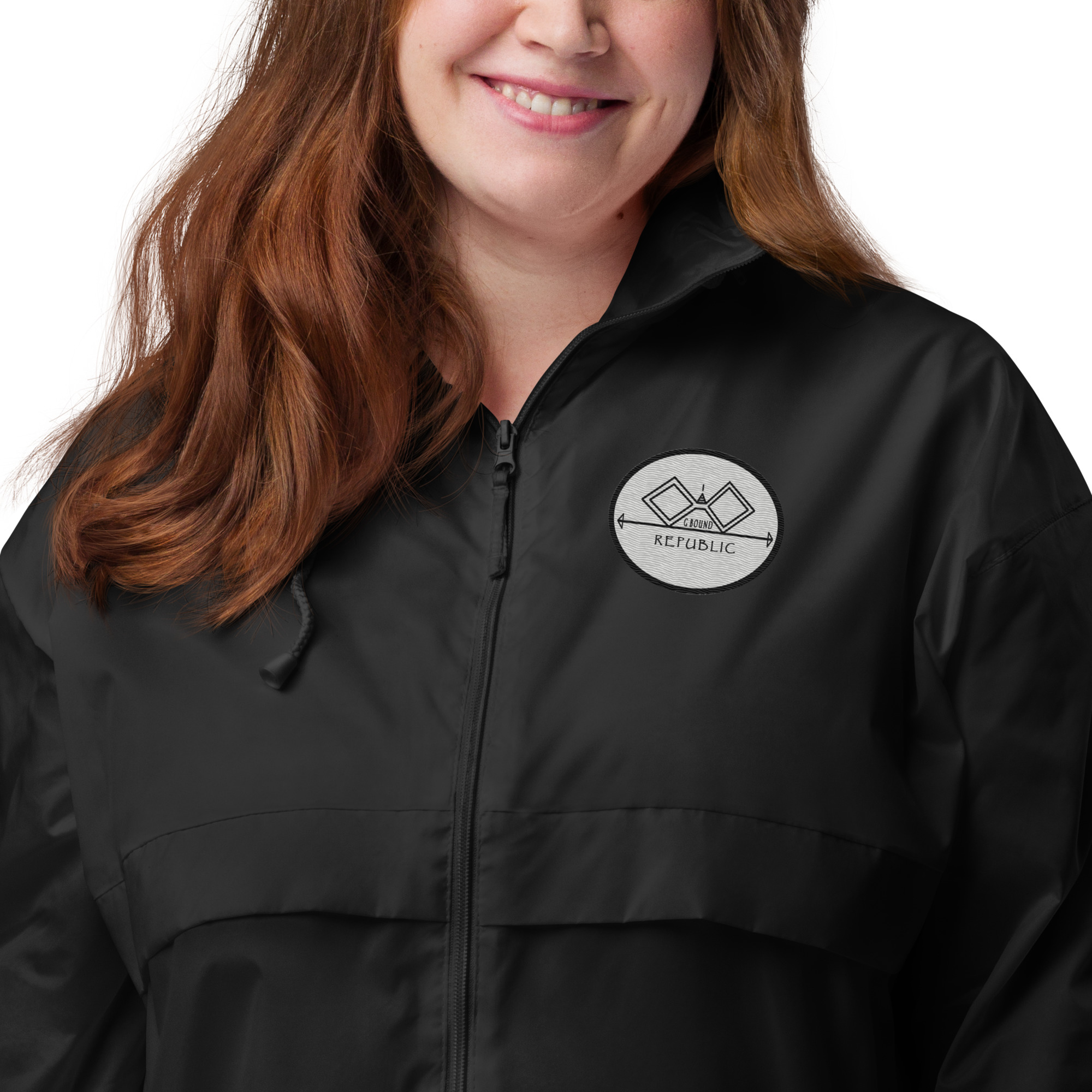 G Bound Republic Silver Unisex Windbreaker - Image 2