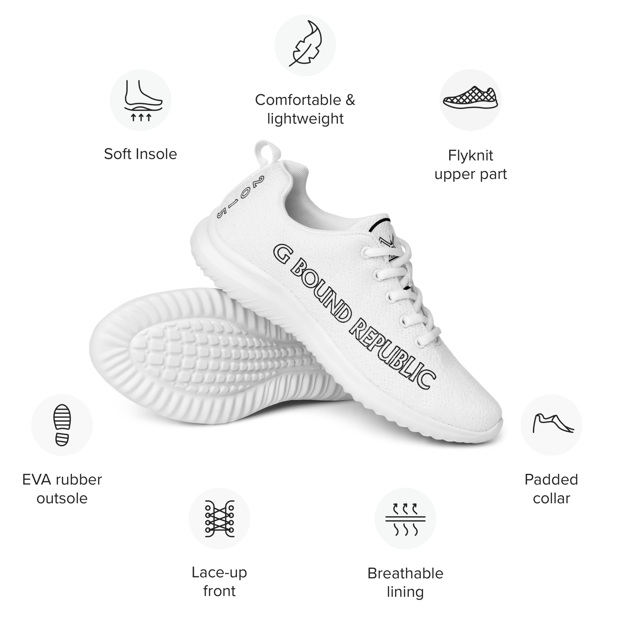 G Bound Republic Men’s White athletic shoes - Image 9