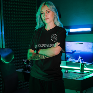 G Bound Republic Black Recycled unisex sports jersey