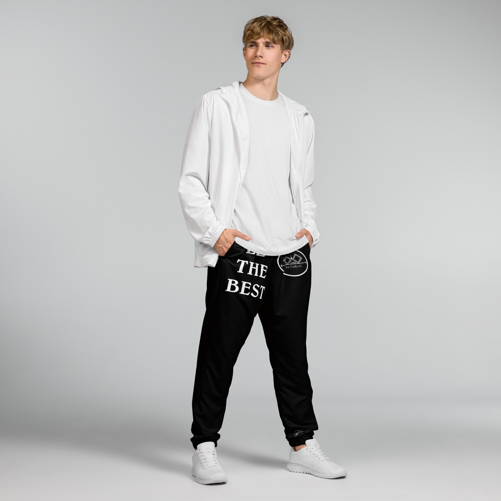 G Bound Republic Black Unisex track pants - Image 4