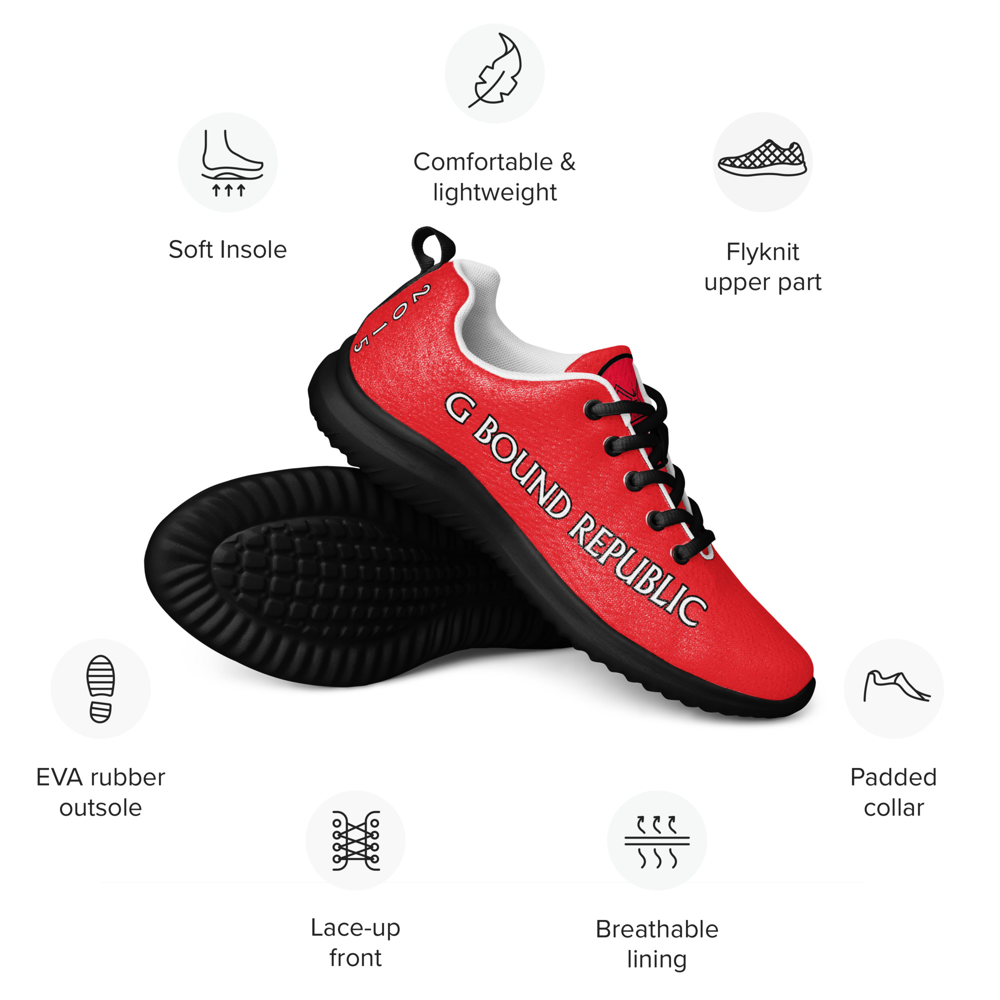 G Bound Republic Men’s Red athletic shoes - Image 3