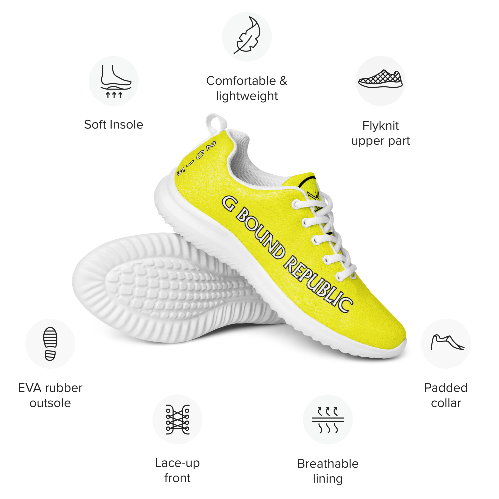 G Bound Republic Men’s Yellow athletic shoes - Image 8