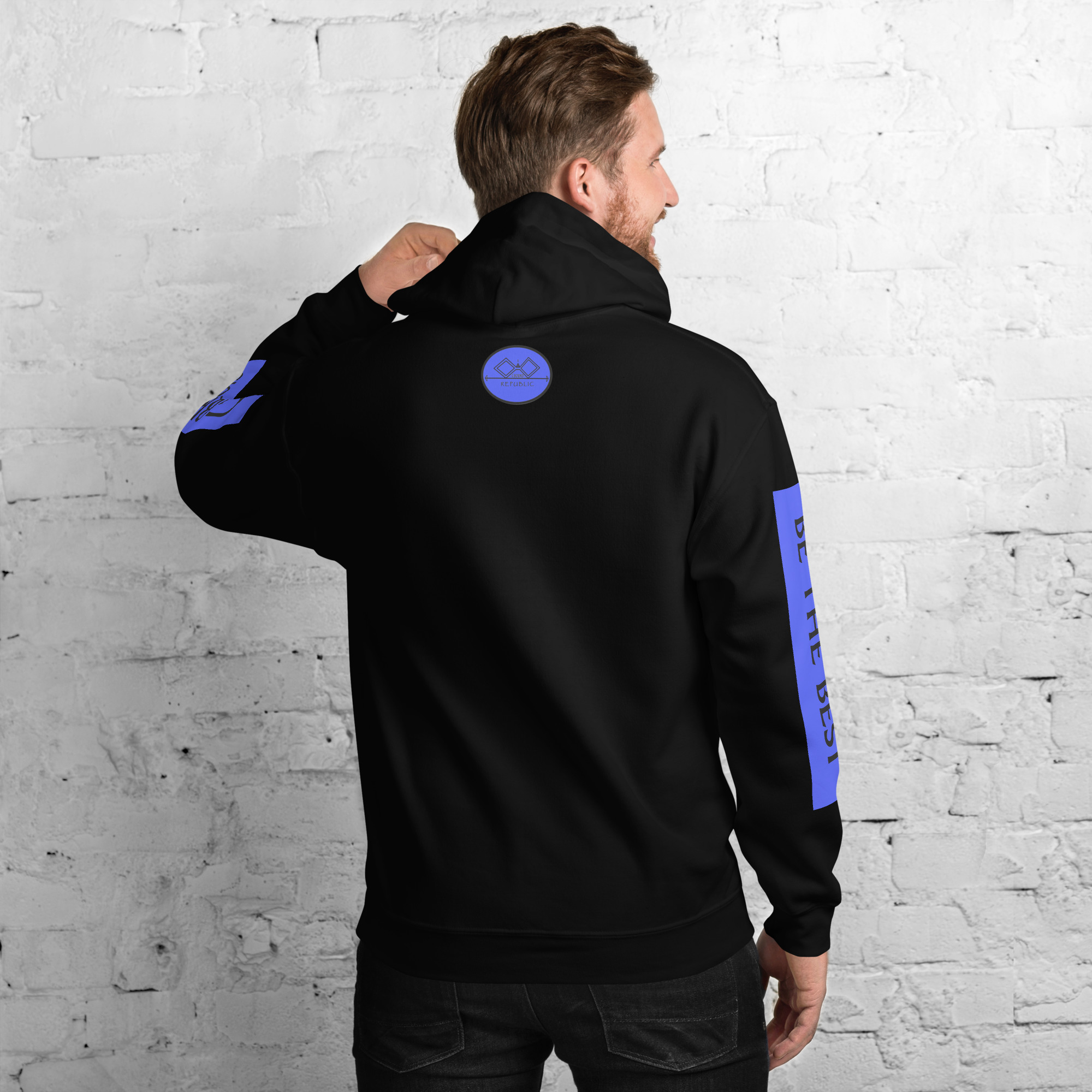 G Bound Republic Blue Logo Unisex Hoodie - Image 14