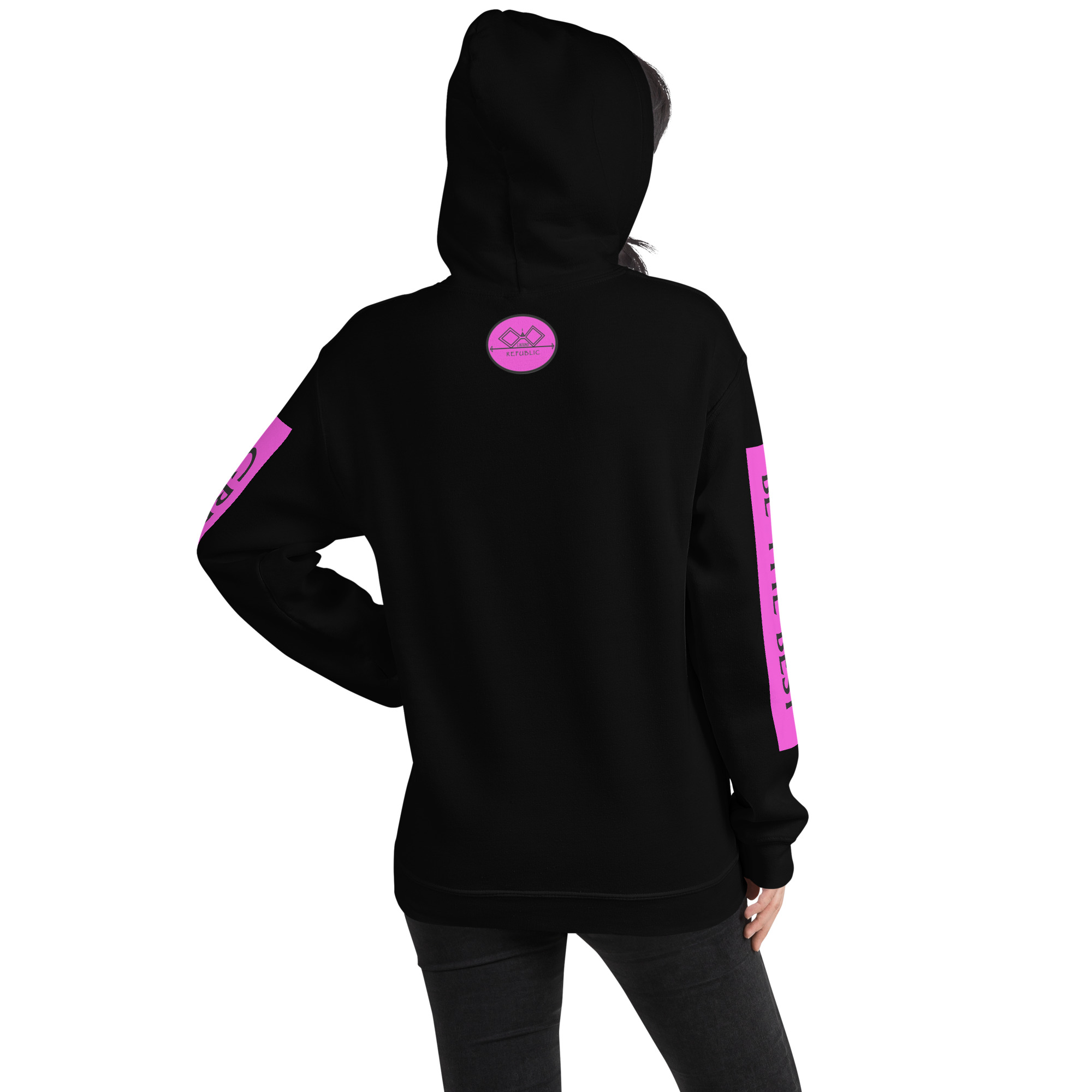 G Bound Republic Pink Logo Unisex Hoodie - Image 15