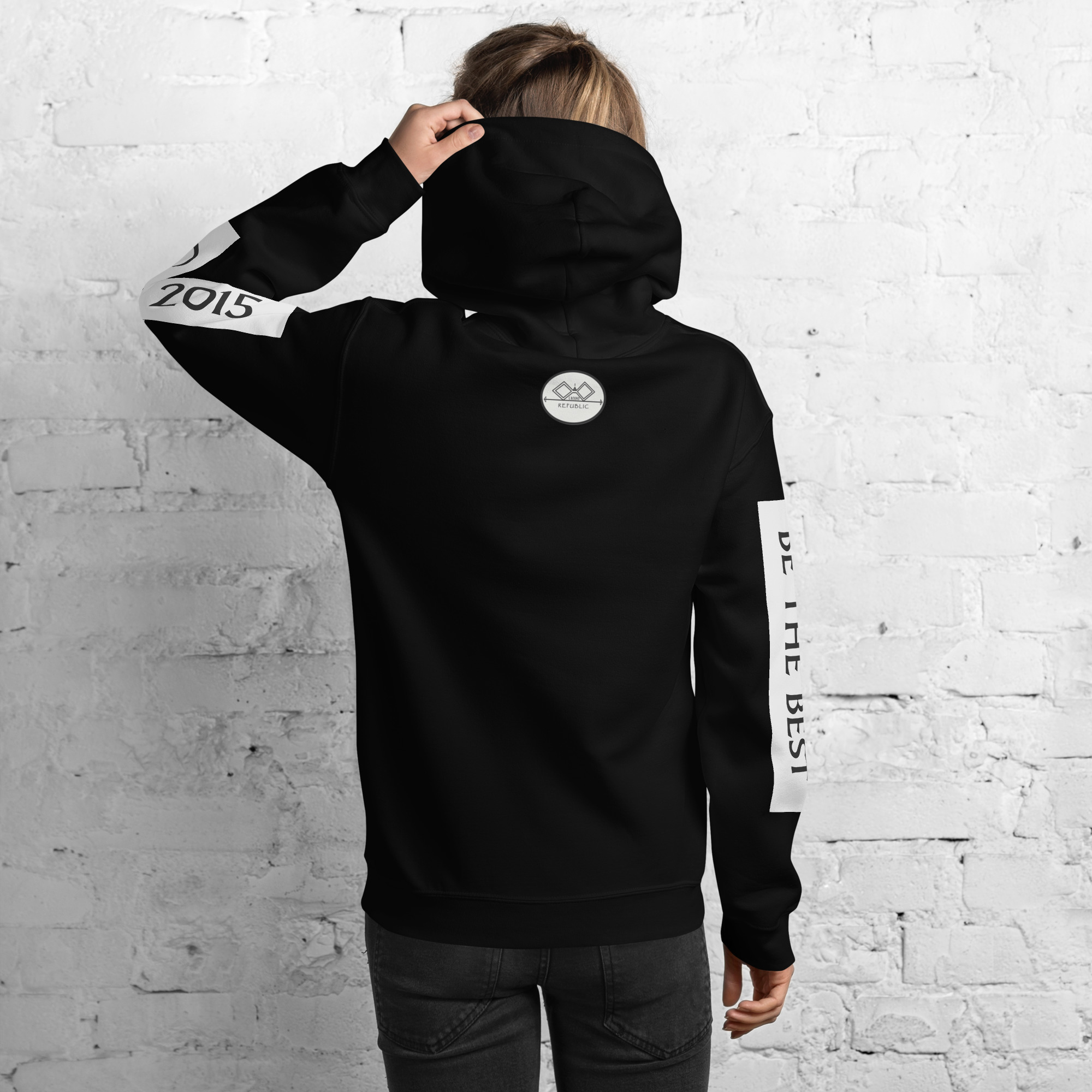 G Bound Republic Silver Logo Unisex Hoodie - Image 2