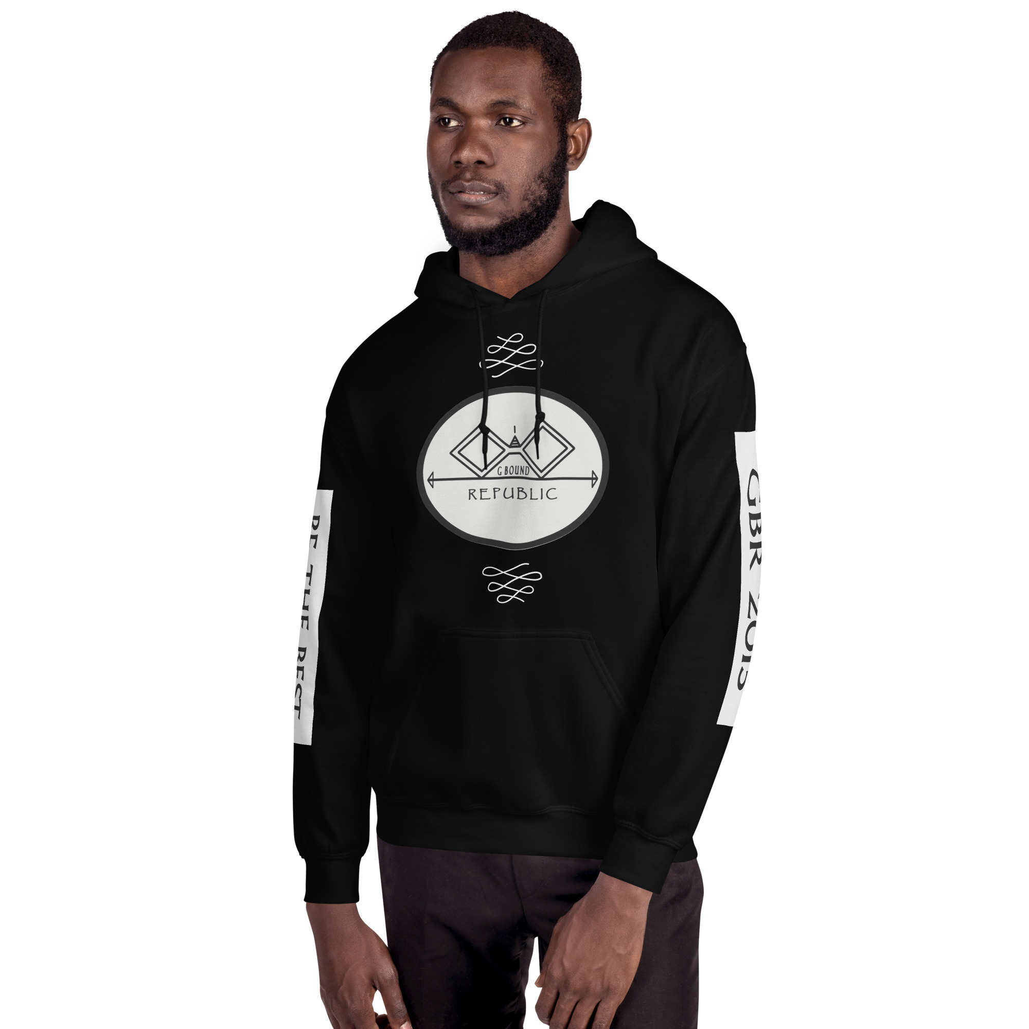 G Bound Republic Silver Logo Unisex Hoodie - Image 20