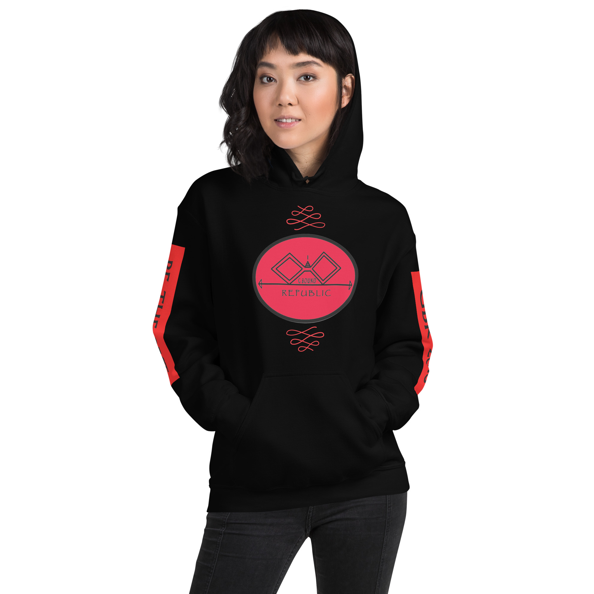 G Bound Republic Red Logo Unisex Hoodie - Image 6
