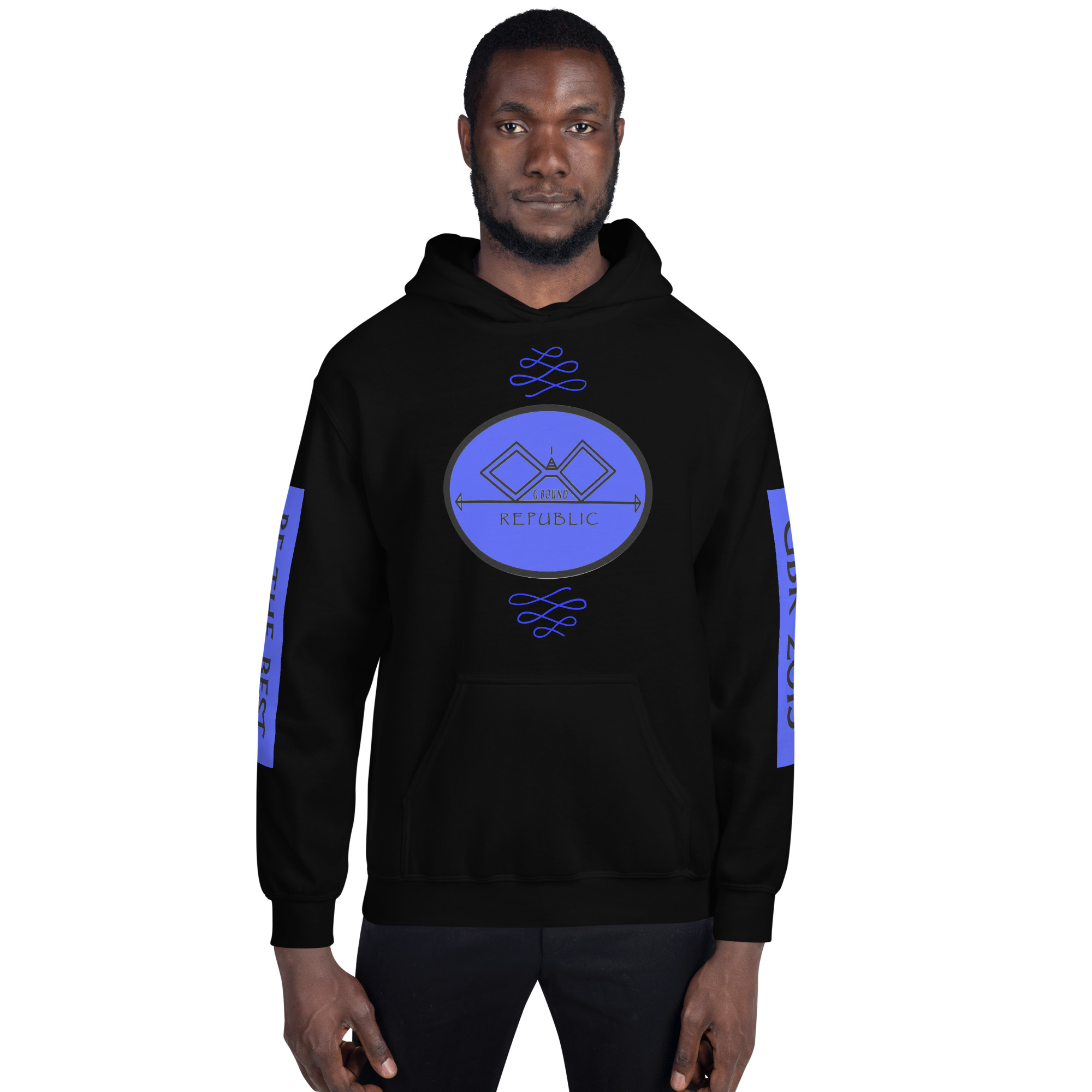 G Bound Republic Blue Logo Unisex Hoodie - Image 8