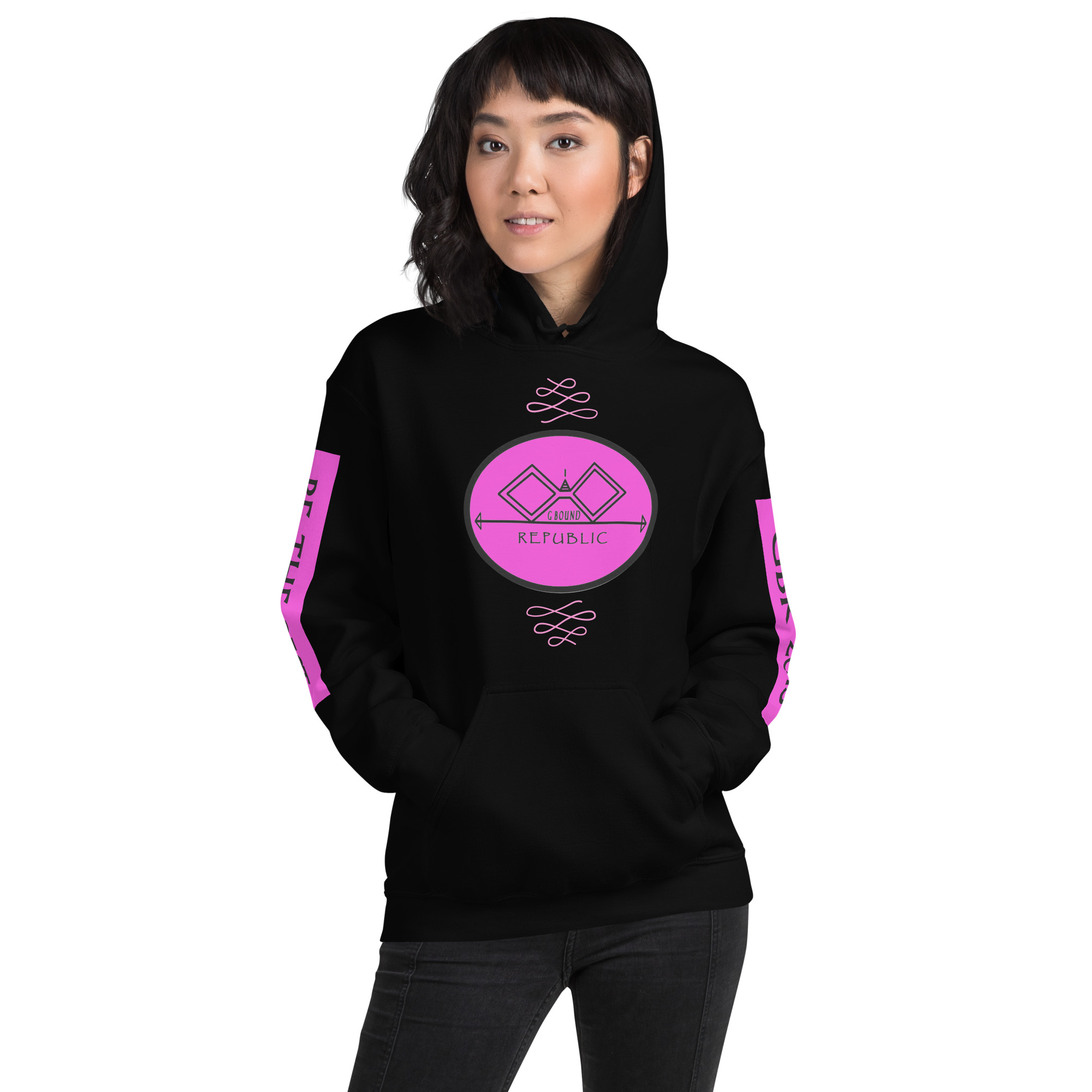 G Bound Republic Pink Logo Unisex Hoodie