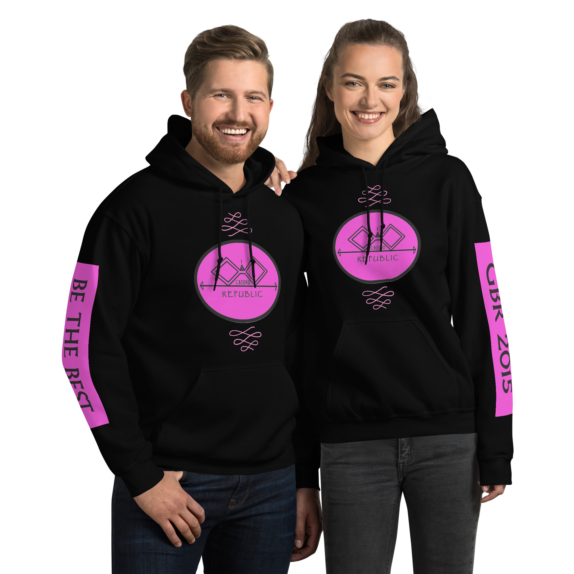 G Bound Republic Pink Logo Unisex Hoodie - Image 8