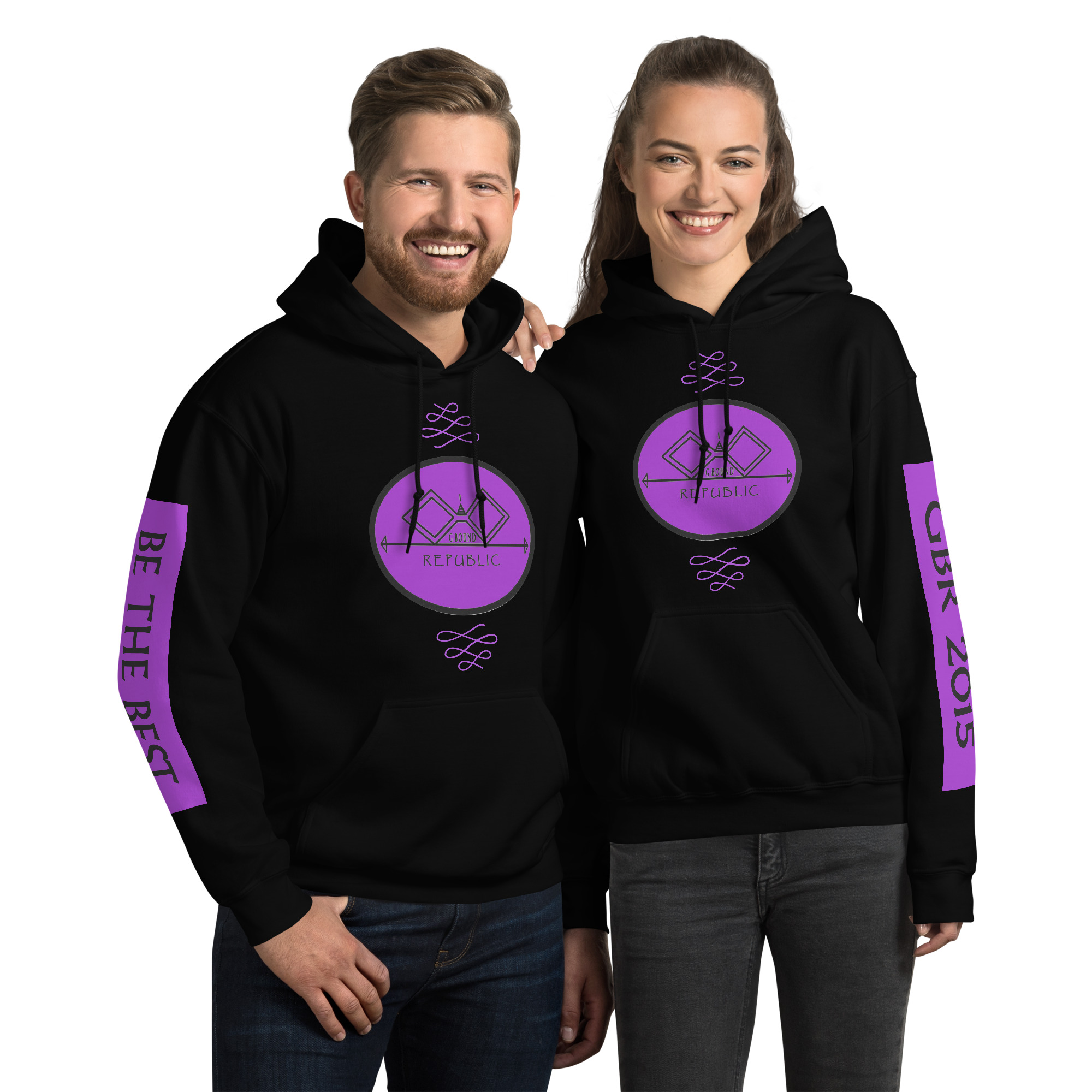 G Bound Republic Purple Logo Unisex Hoodie - Image 10