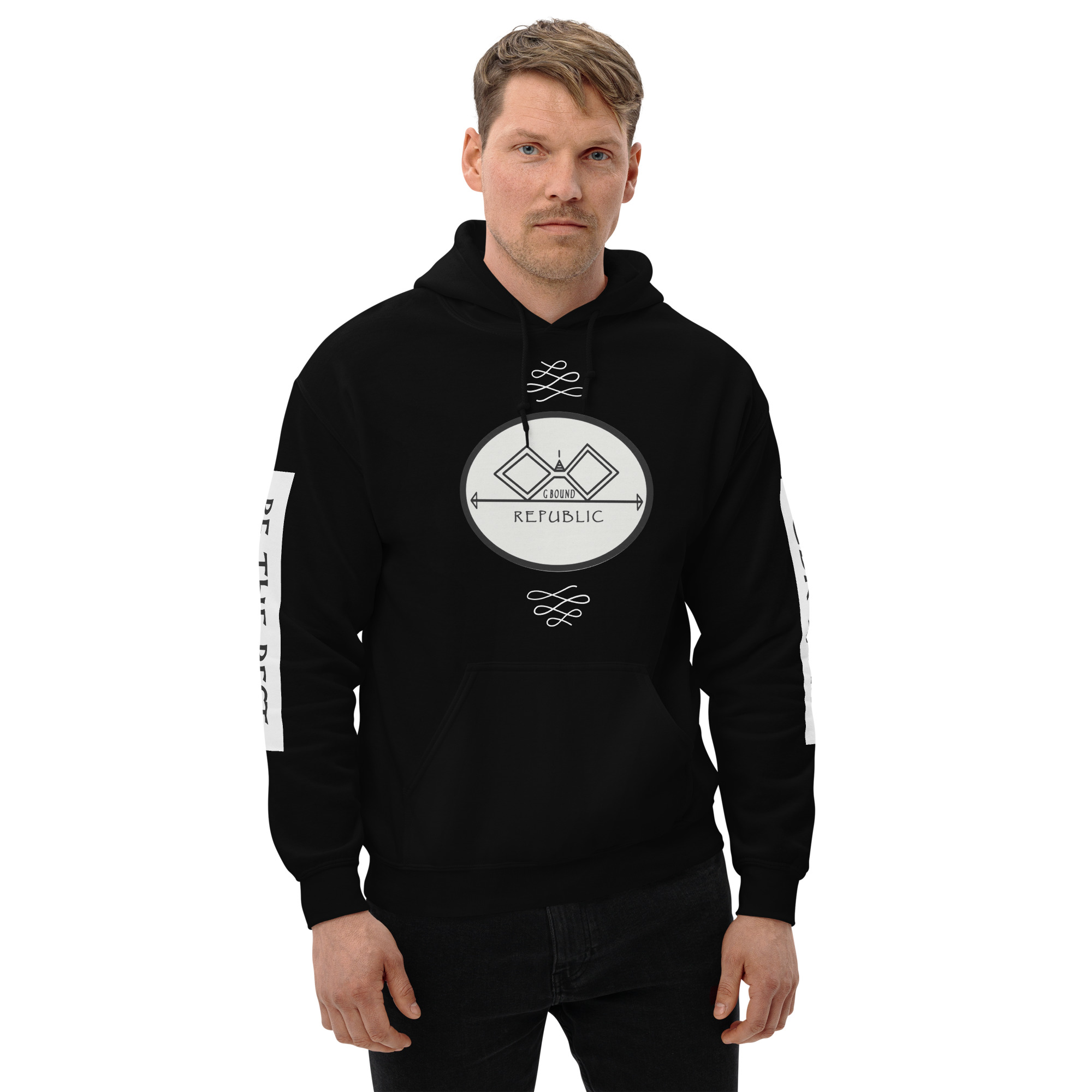 G Bound Republic Silver Logo Unisex Hoodie - Image 8