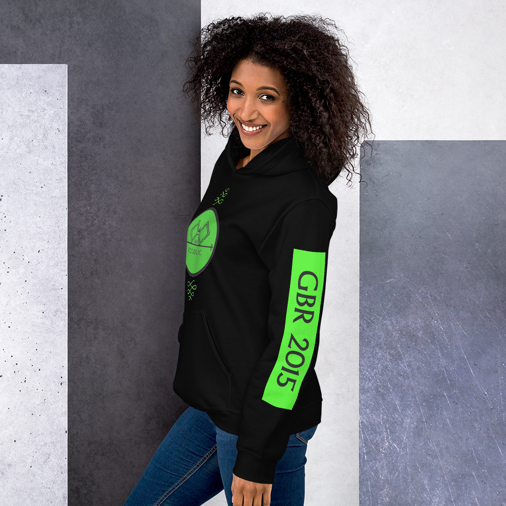 G Bound Republic Green Logo Unisex Hoodie - Image 3