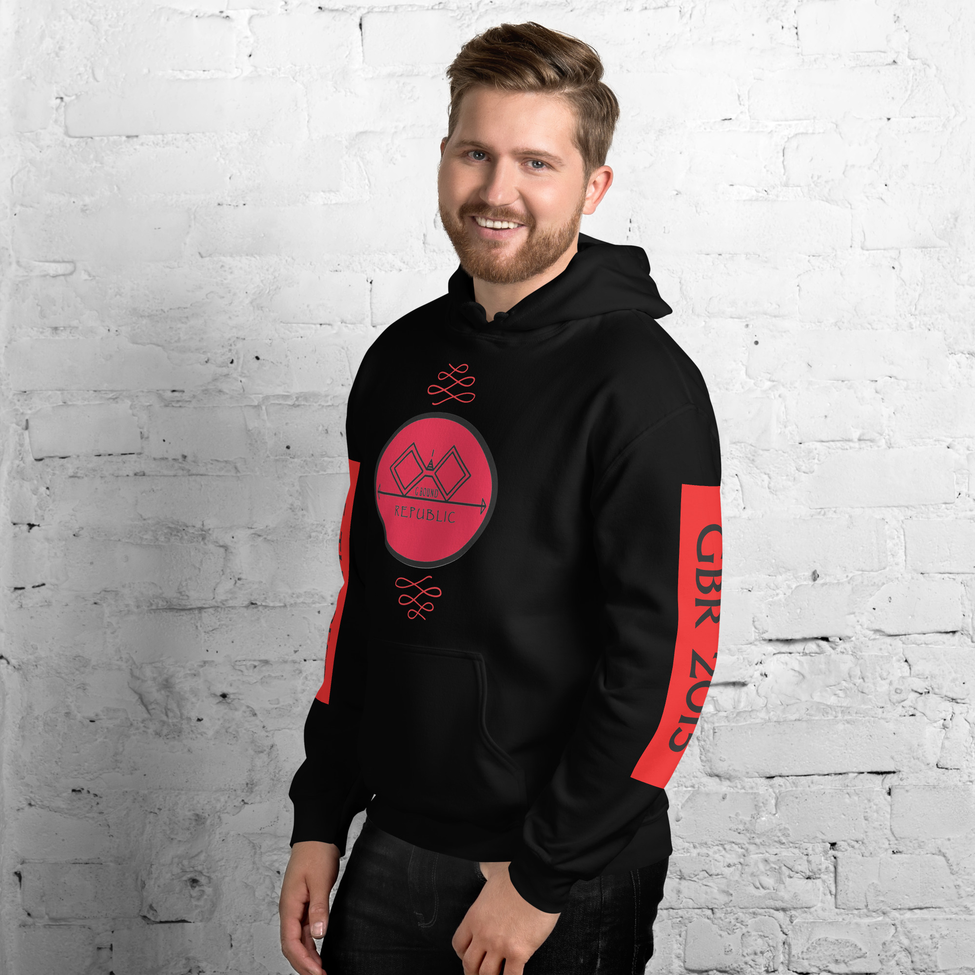G Bound Republic Red Logo Unisex Hoodie - Image 2