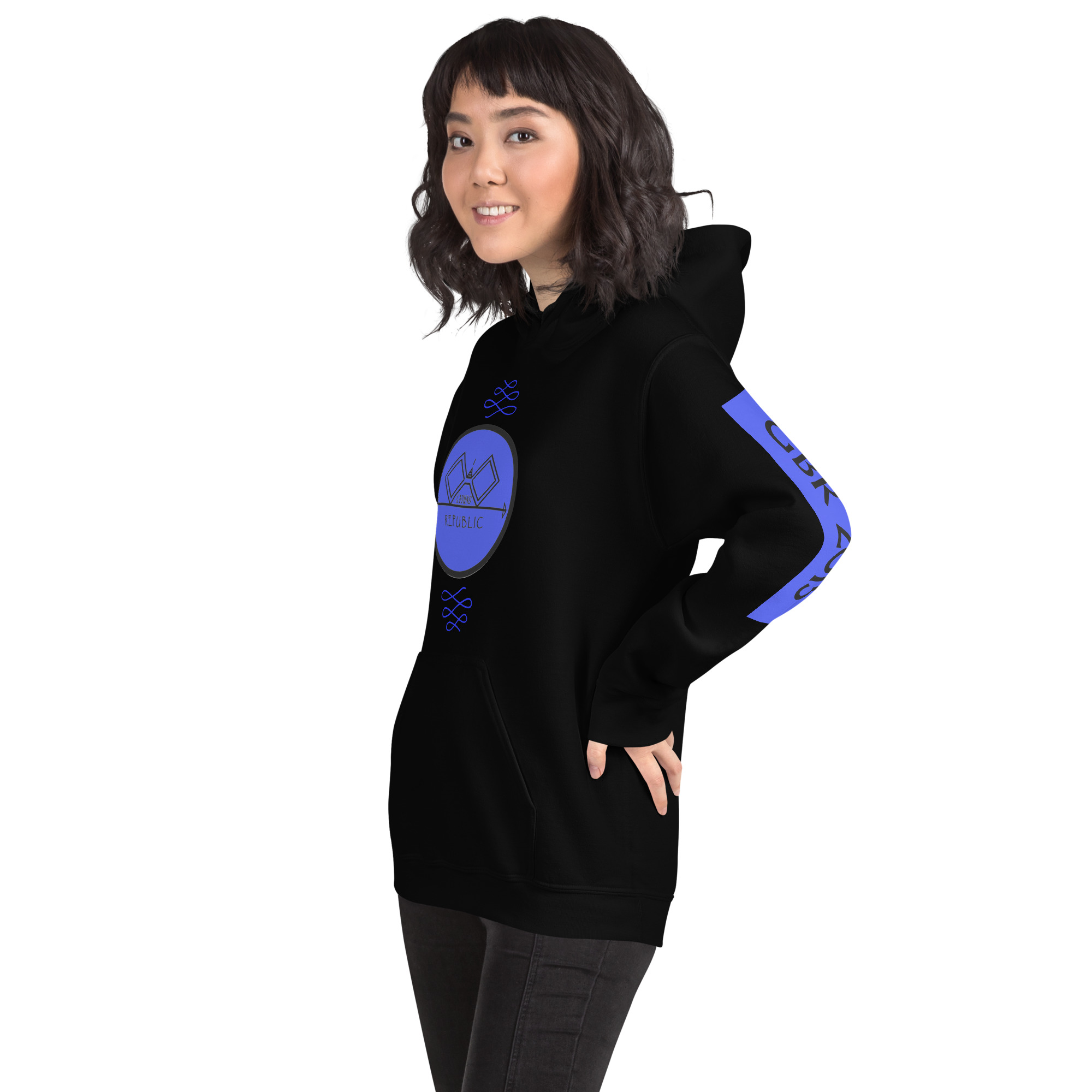 G Bound Republic Blue Logo Unisex Hoodie - Image 4