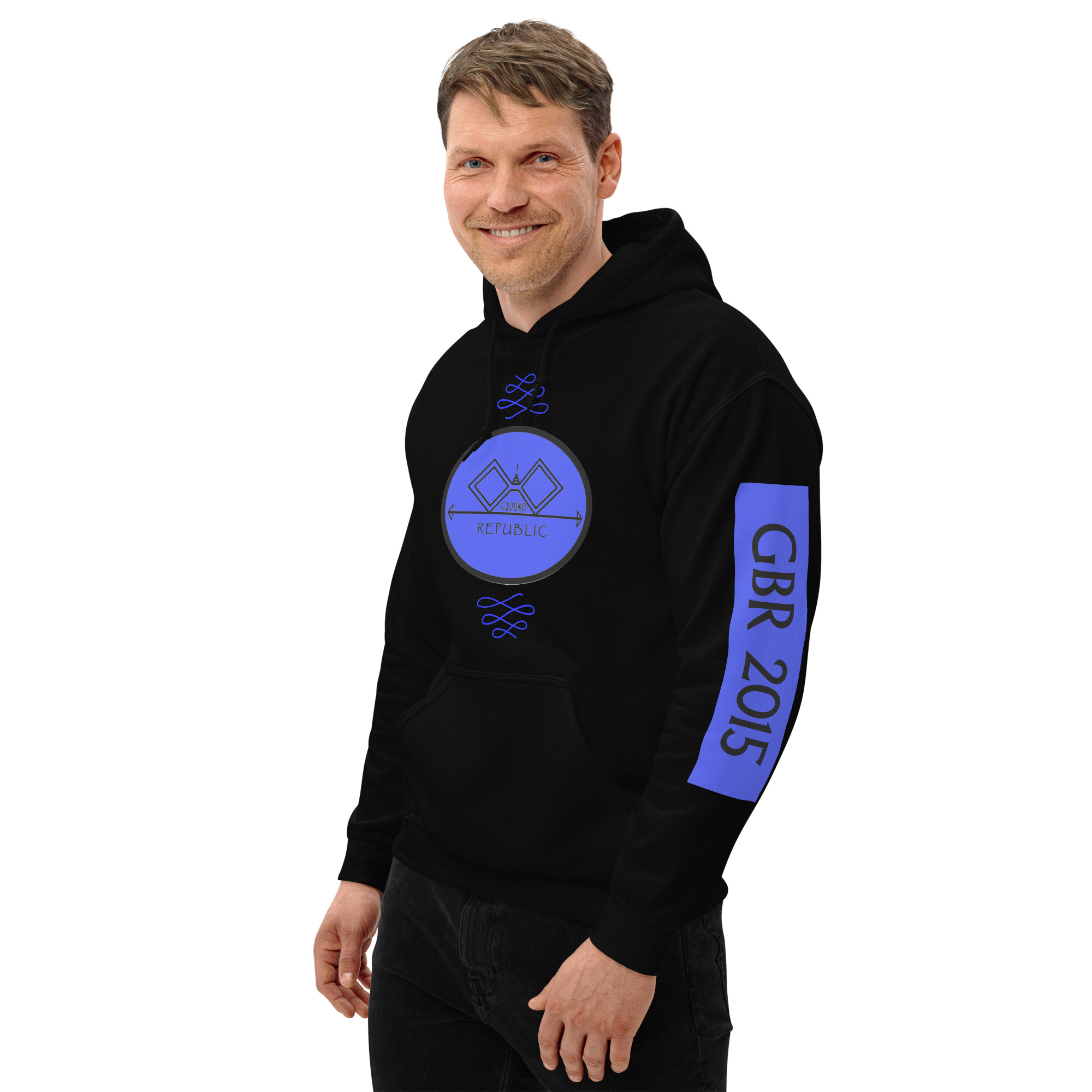 G Bound Republic Blue Logo Unisex Hoodie - Image 5