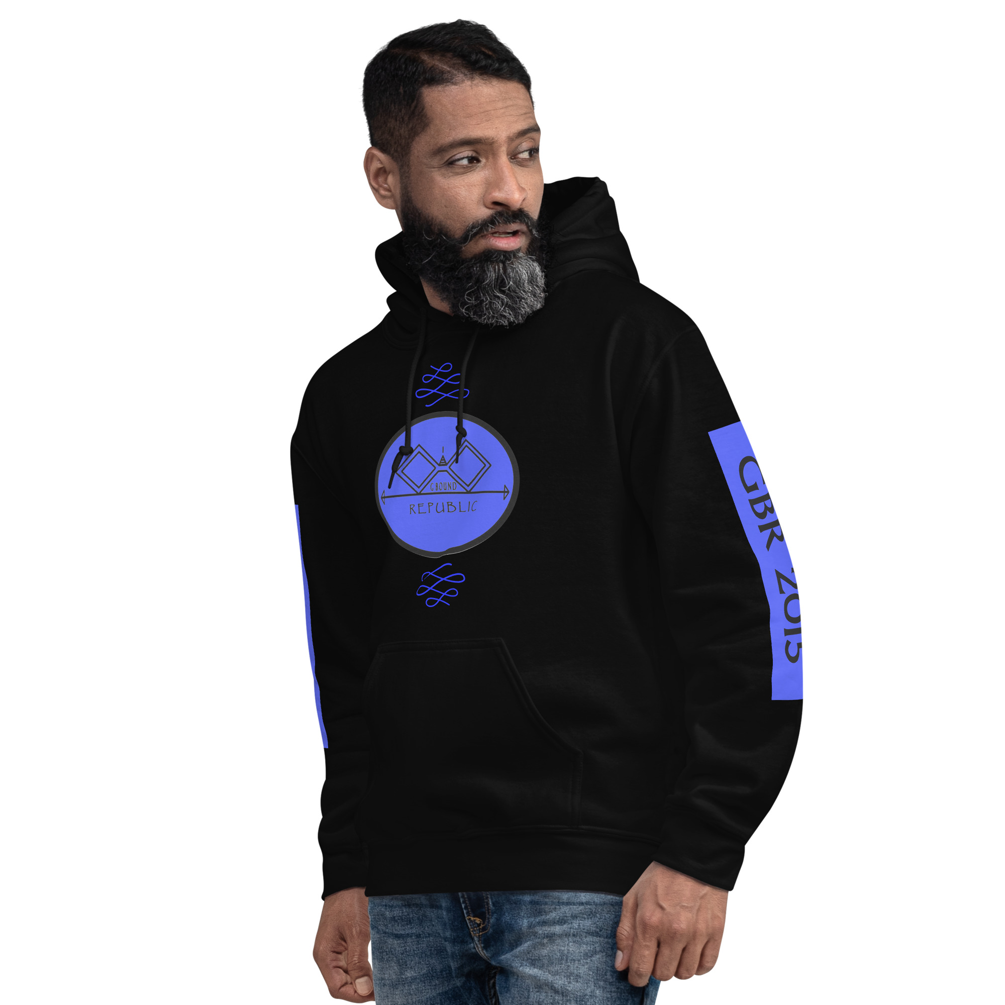 G Bound Republic Blue Logo Unisex Hoodie - Image 6