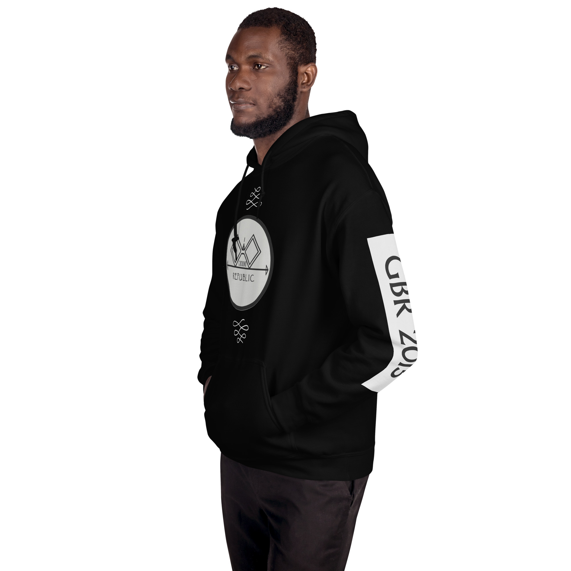 G Bound Republic Silver Logo Unisex Hoodie - Image 23