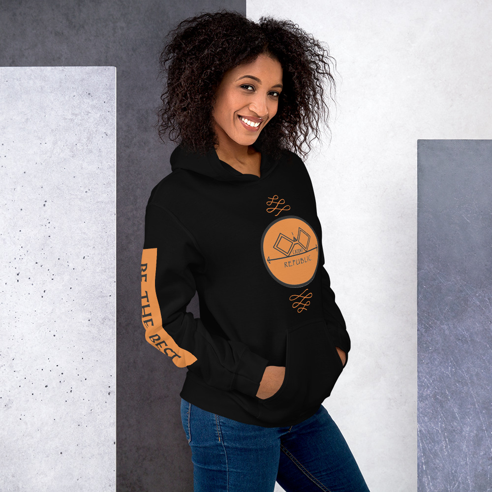 G Bound Republic Orange Logo Unisex Hoodie - Image 2