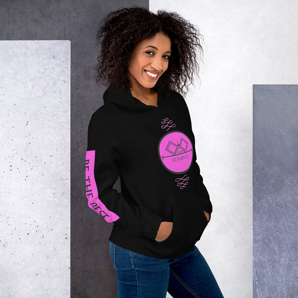 G Bound Republic Pink Logo Unisex Hoodie - Image 2