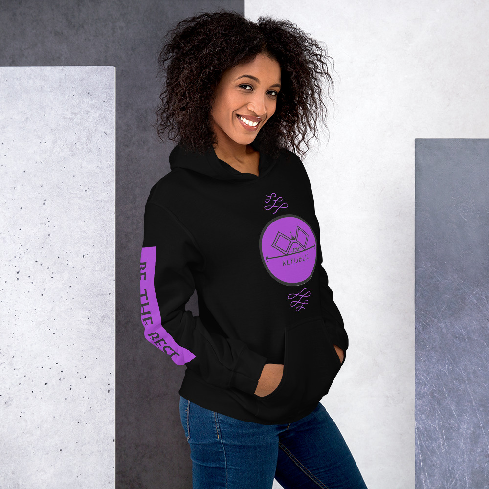 G Bound Republic Purple Logo Unisex Hoodie - Image 21