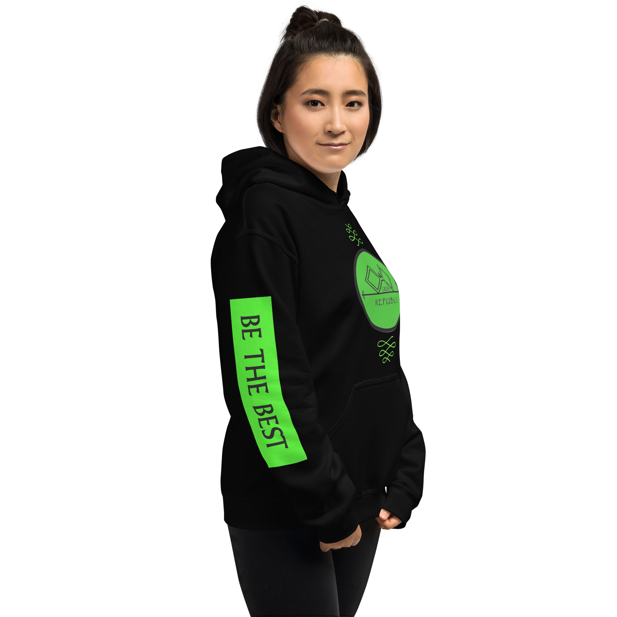 G Bound Republic Green Logo Unisex Hoodie - Image 22