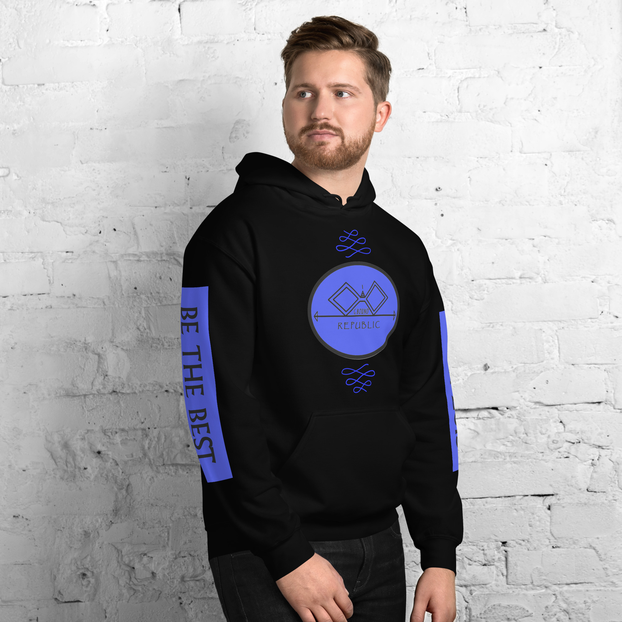 G Bound Republic Blue Logo Unisex Hoodie - Image 16