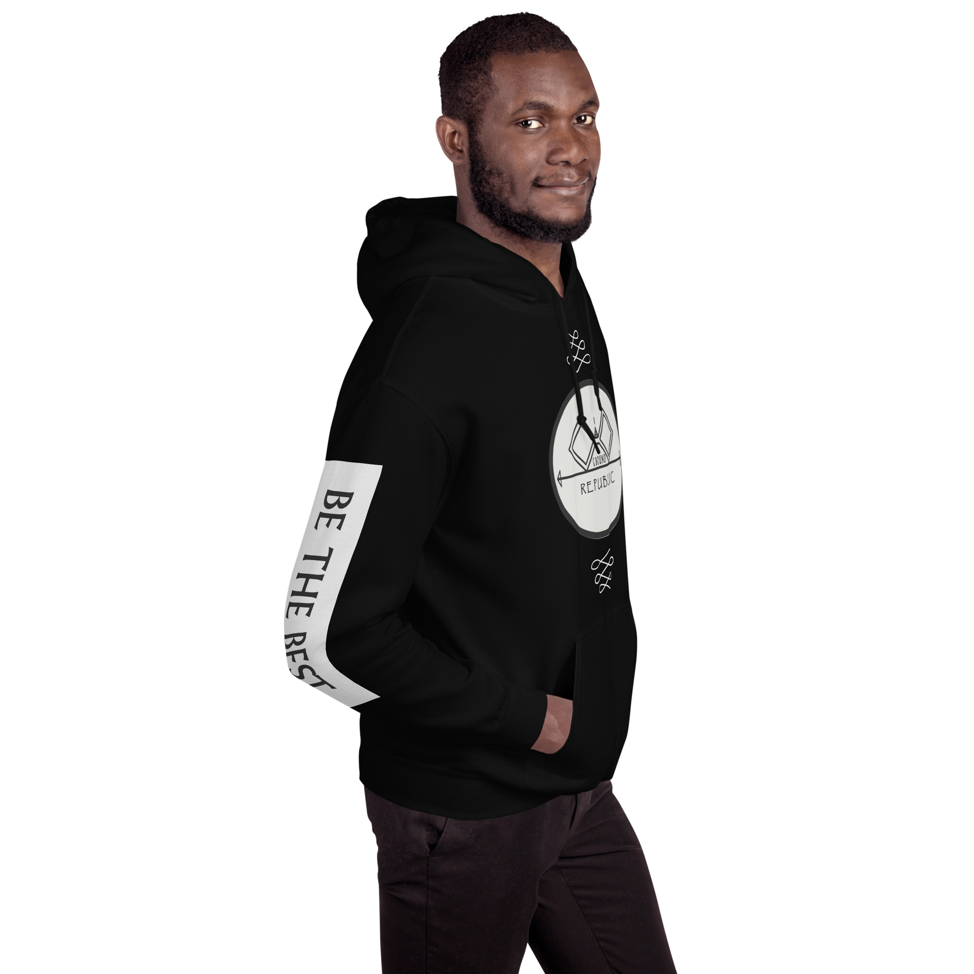 G Bound Republic Silver Logo Unisex Hoodie - Image 24
