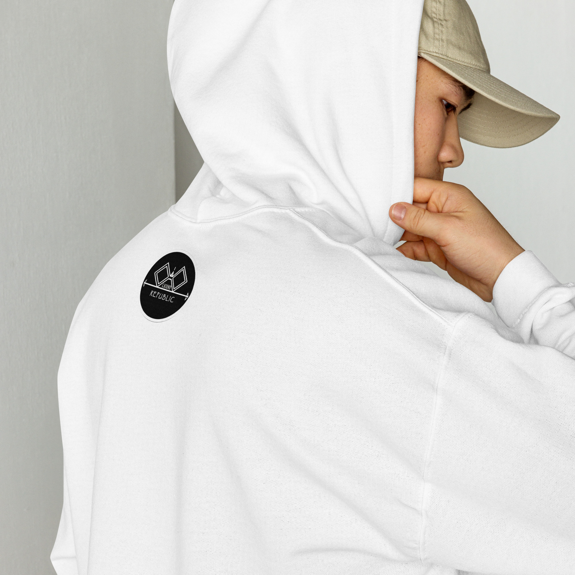 G Bound Republic Black Logo Unisex Hoodie - Image 3