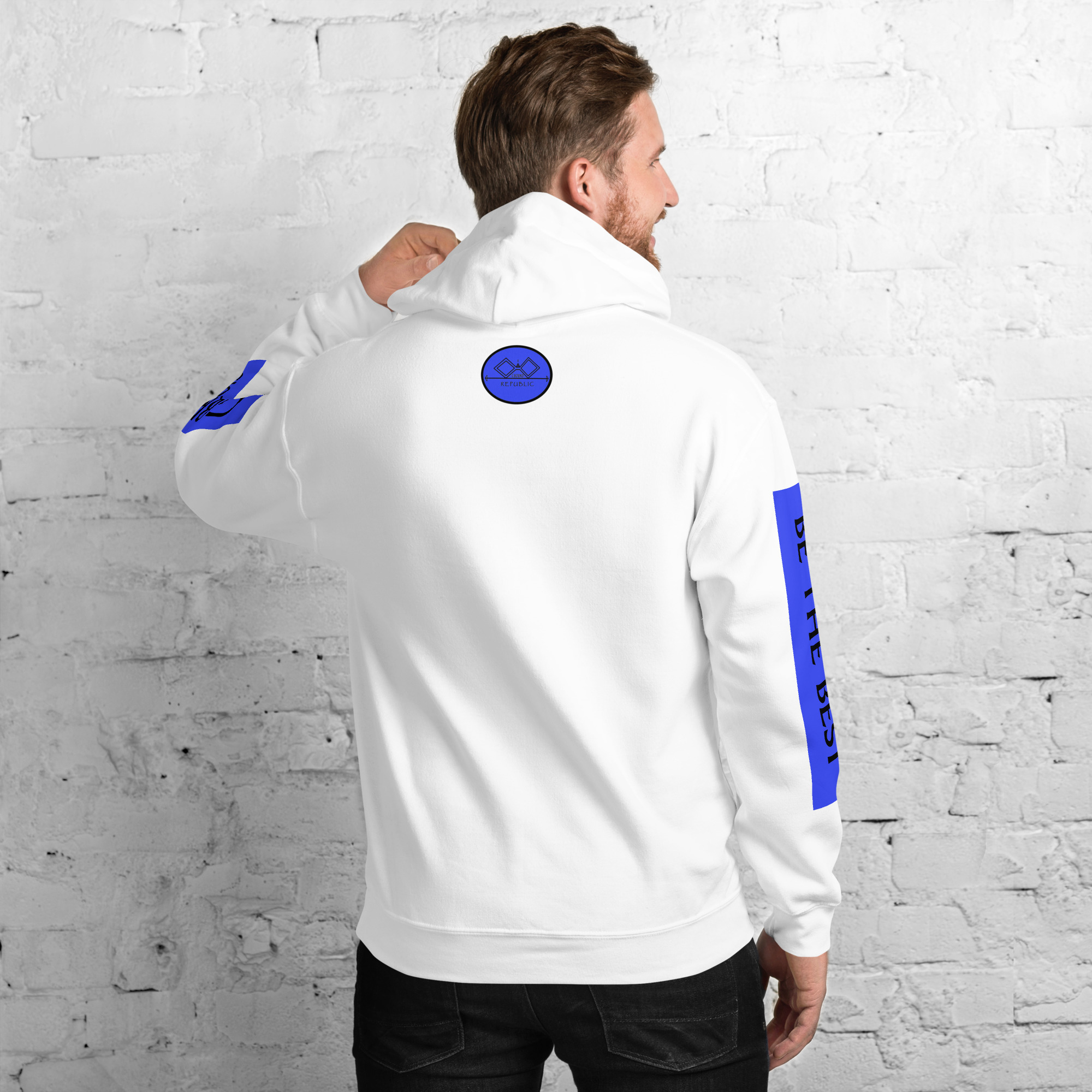 G Bound Republic Blue Logo Unisex Hoodie - Image 18