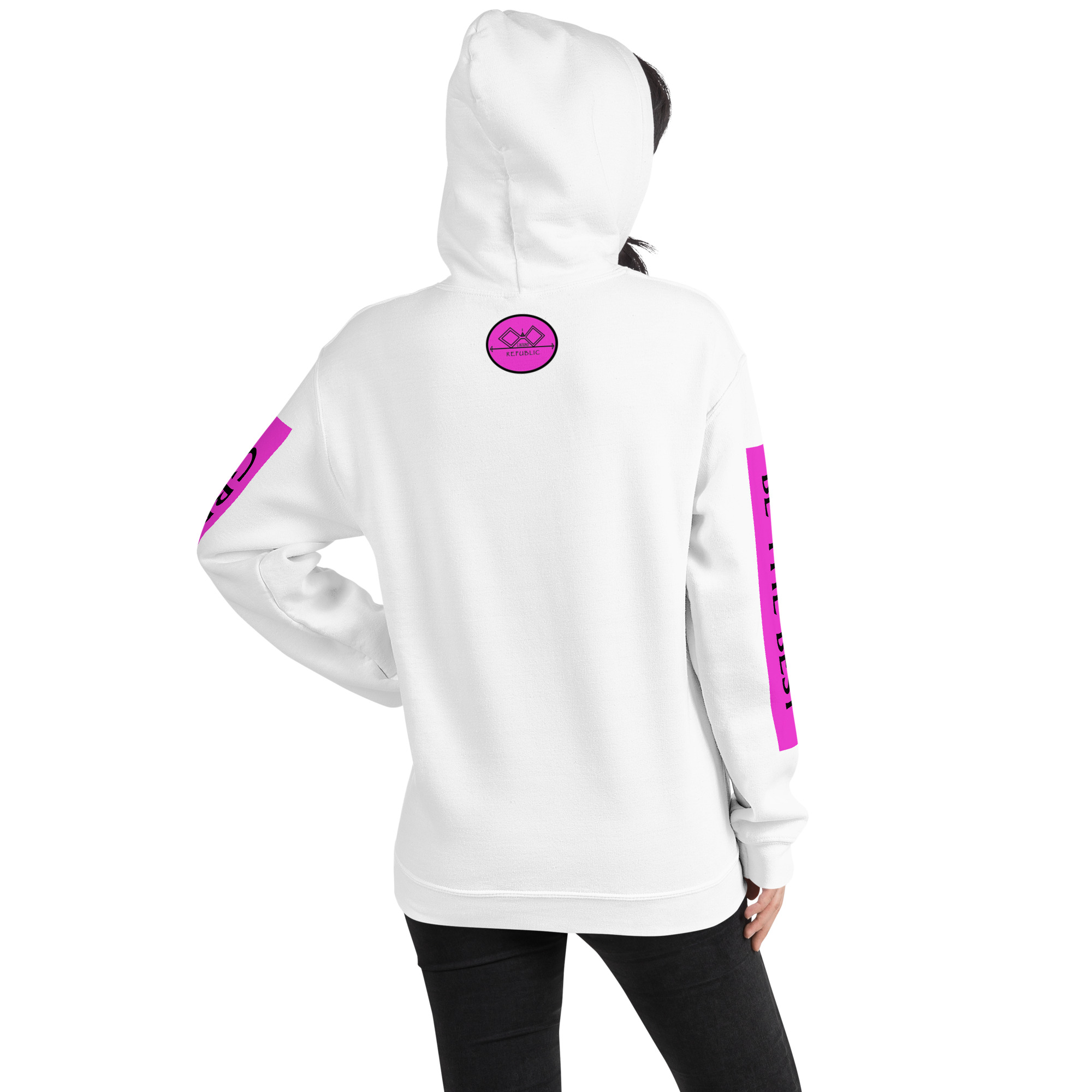G Bound Republic Pink Logo Unisex Hoodie - Image 19