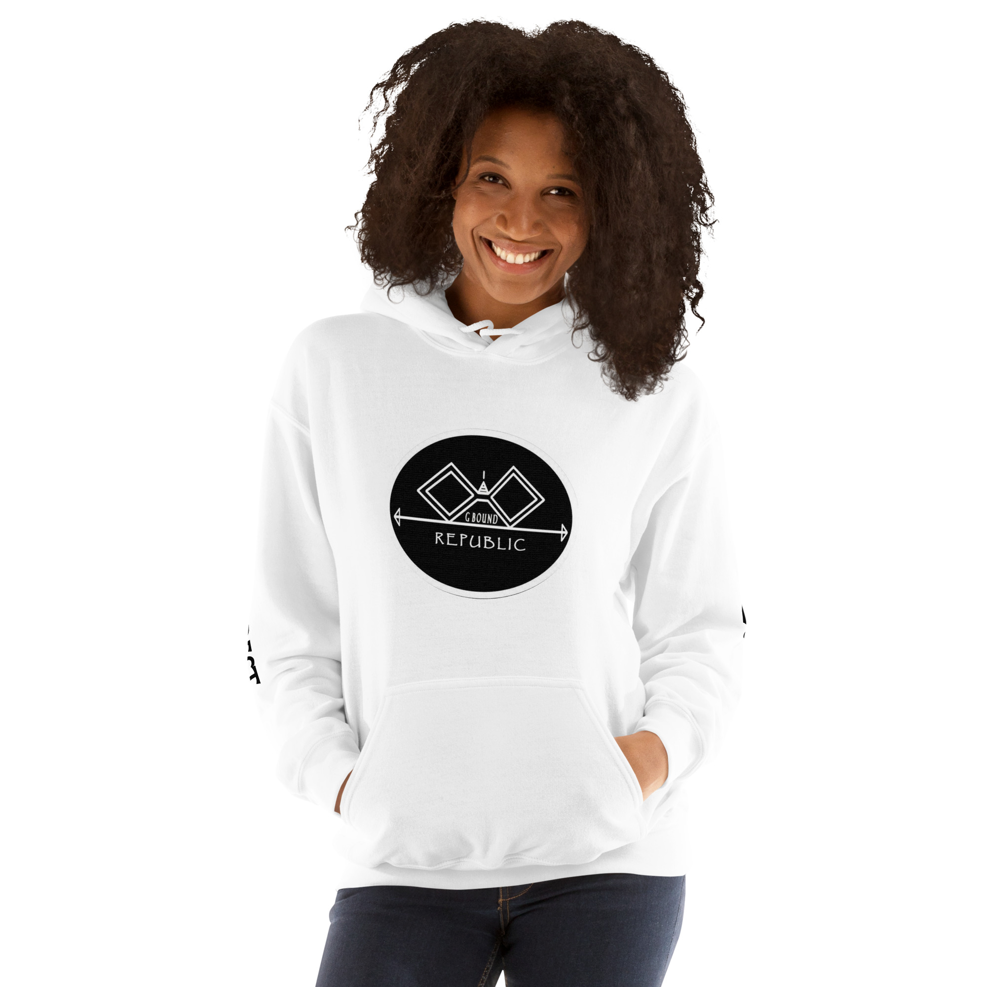 G Bound Republic Black Logo Unisex Hoodie - Image 5