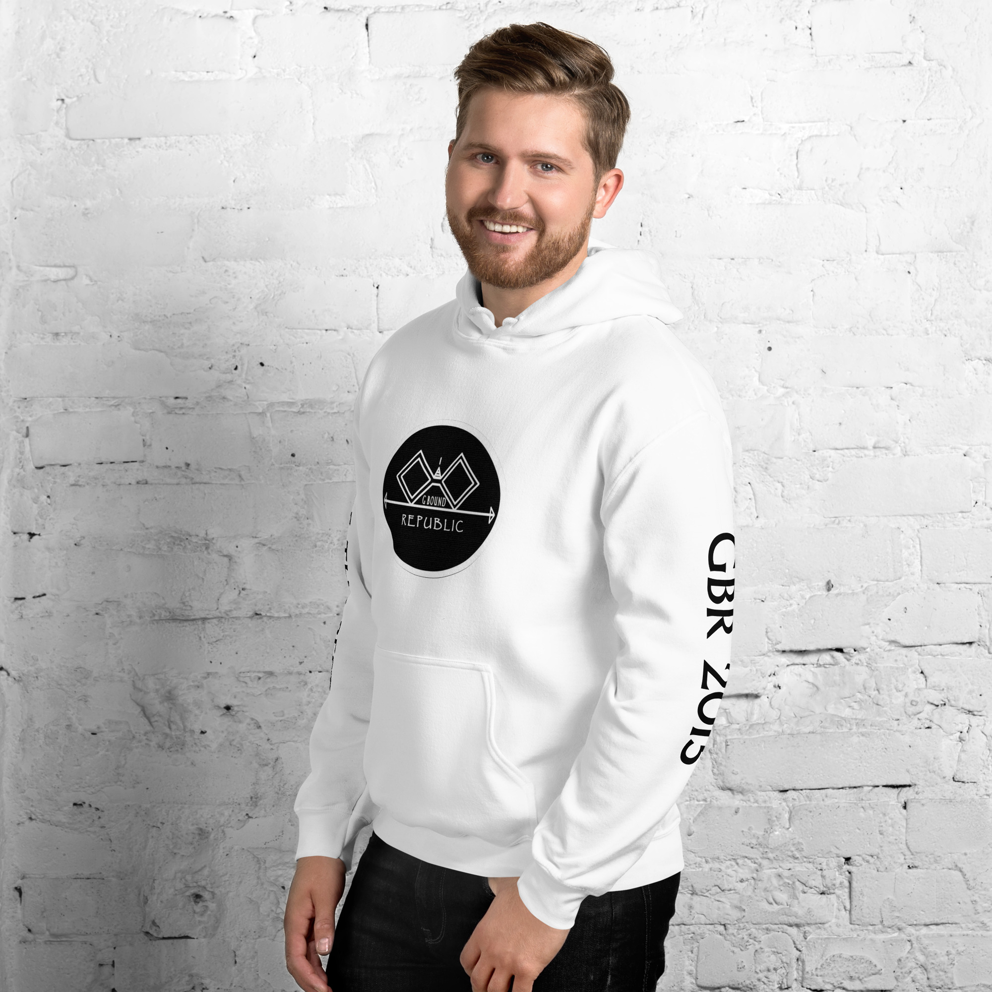 G Bound Republic Black Logo Unisex Hoodie - Image 2