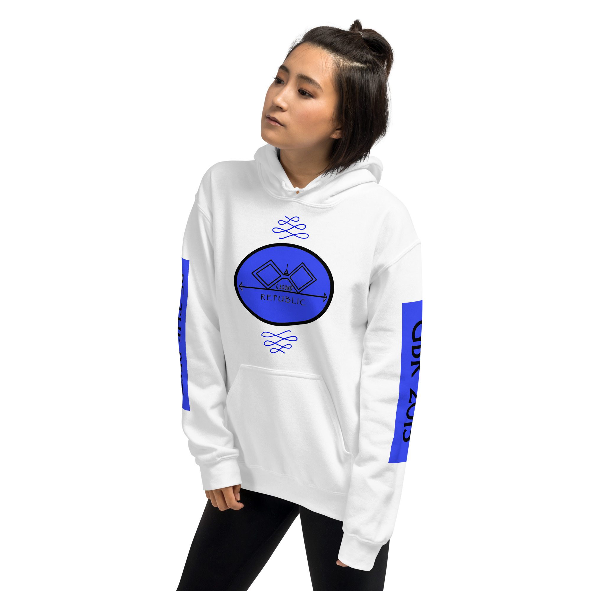 G Bound Republic Blue Logo Unisex Hoodie - Image 10