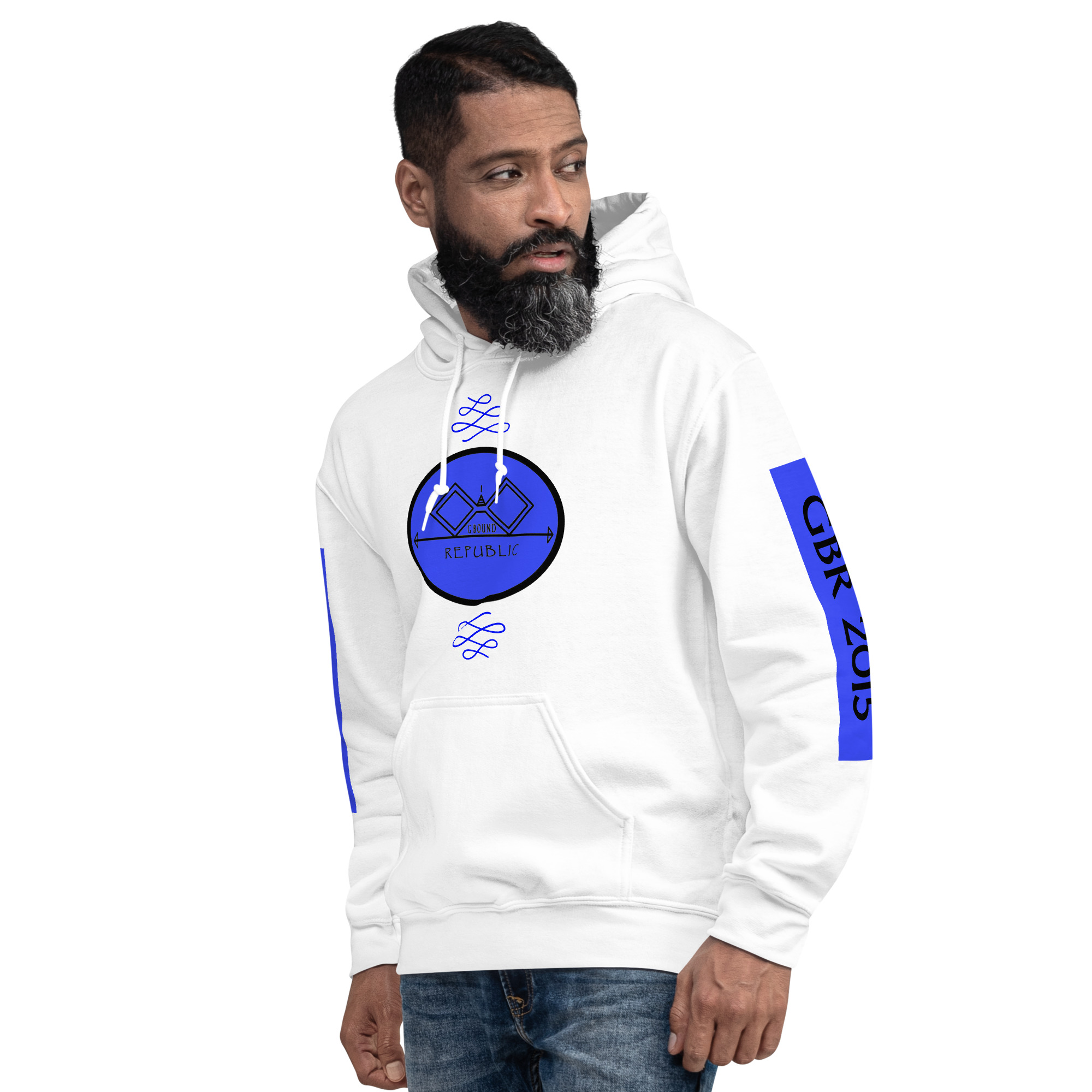 G Bound Republic Blue Logo Unisex Hoodie - Image 11